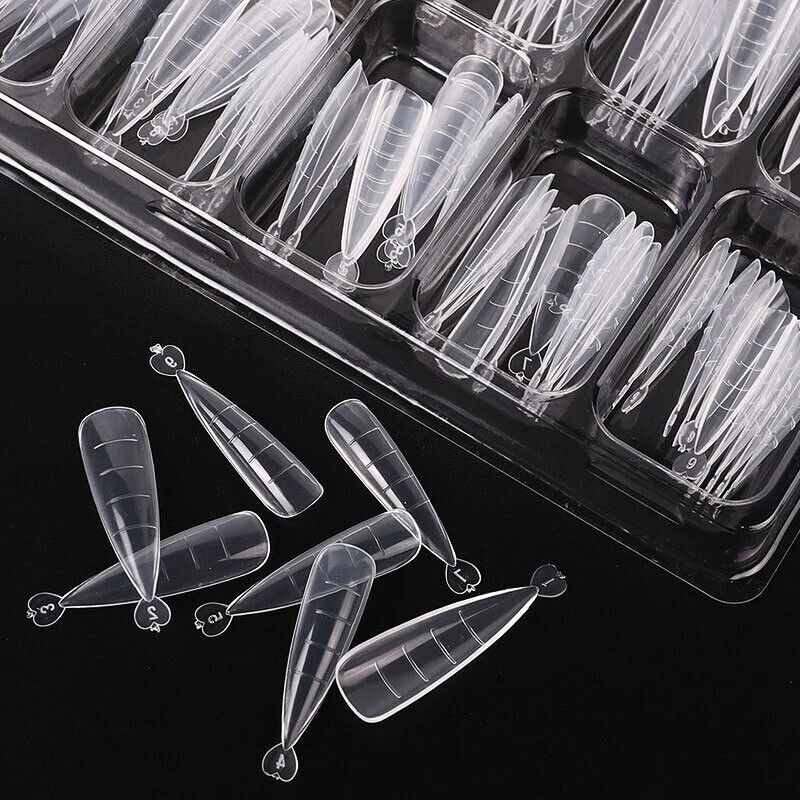 100 Pcs Quick Building Mold False Nail Tips Extension Forms Art Manicure Tool ~