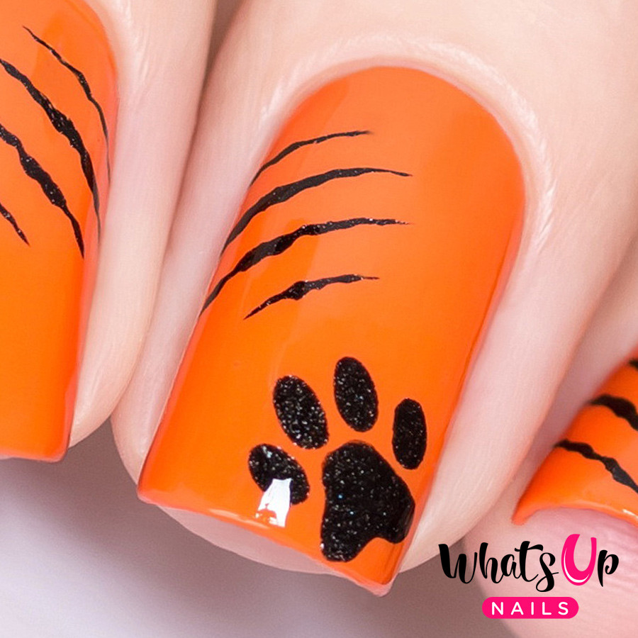 Kitty Scratch Stencils for Nails, Halloween Nail Stickers, Nail Vinyls