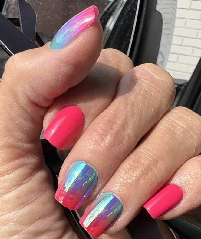 Red Aspen Reusable Nail Dashes, Pop On Short Coffin, Feeling Glow-Rious Gloria