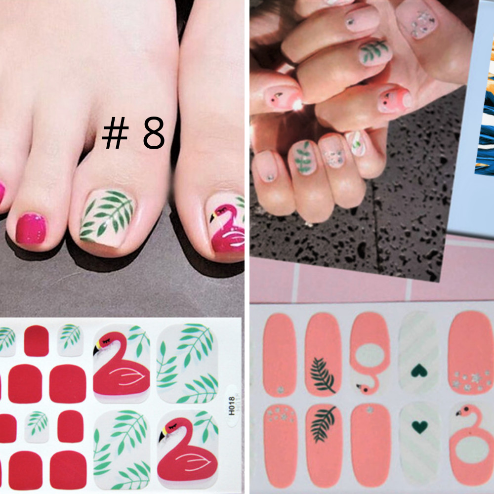 Premium Nail & Toe Nail Polish Strips Wraps Stickers. Pedicure Manicure Match.