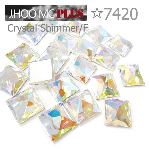 J.HOO Crystal 7420 Asymmetric Square Flat Back Rhinestones 10mm Nail Art (6pcs)