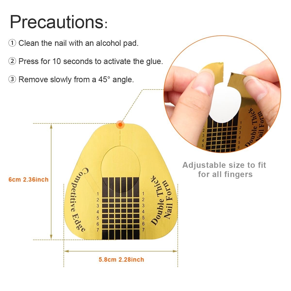 200 PCS Nail Forms for Builder Gel, Self-adhesive Nail Extension Forms for DI…