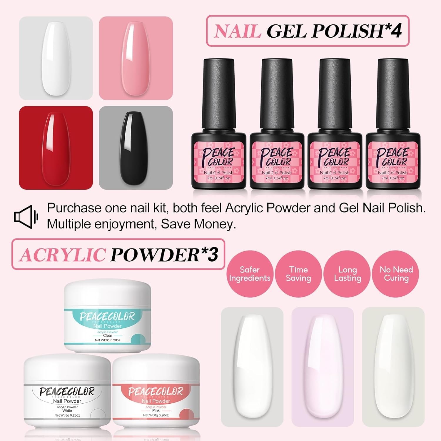 Acrylic Nail Kit for Beginners with Everything,Professional Nail Kit Acrylic Set