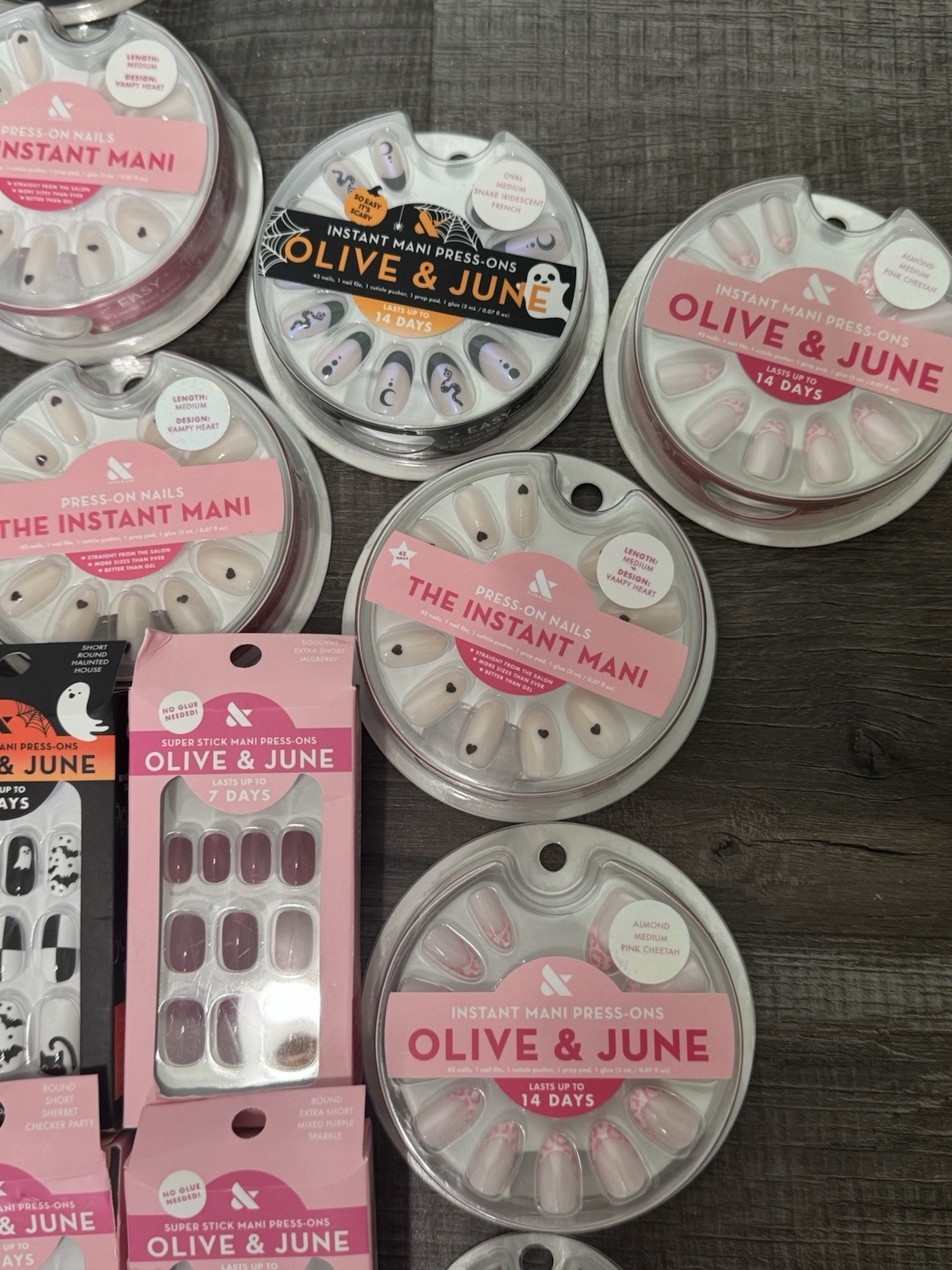Olive & June Large 49 Piece Lot Press On Nails and Nail Care New $350+ Value