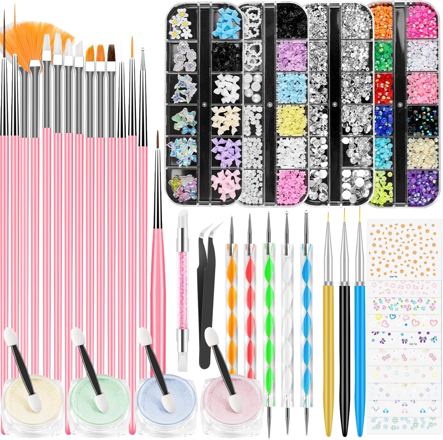 Nail Art Brushes Set, Nail Dotting Tools, French Tip Tool, Nail Art