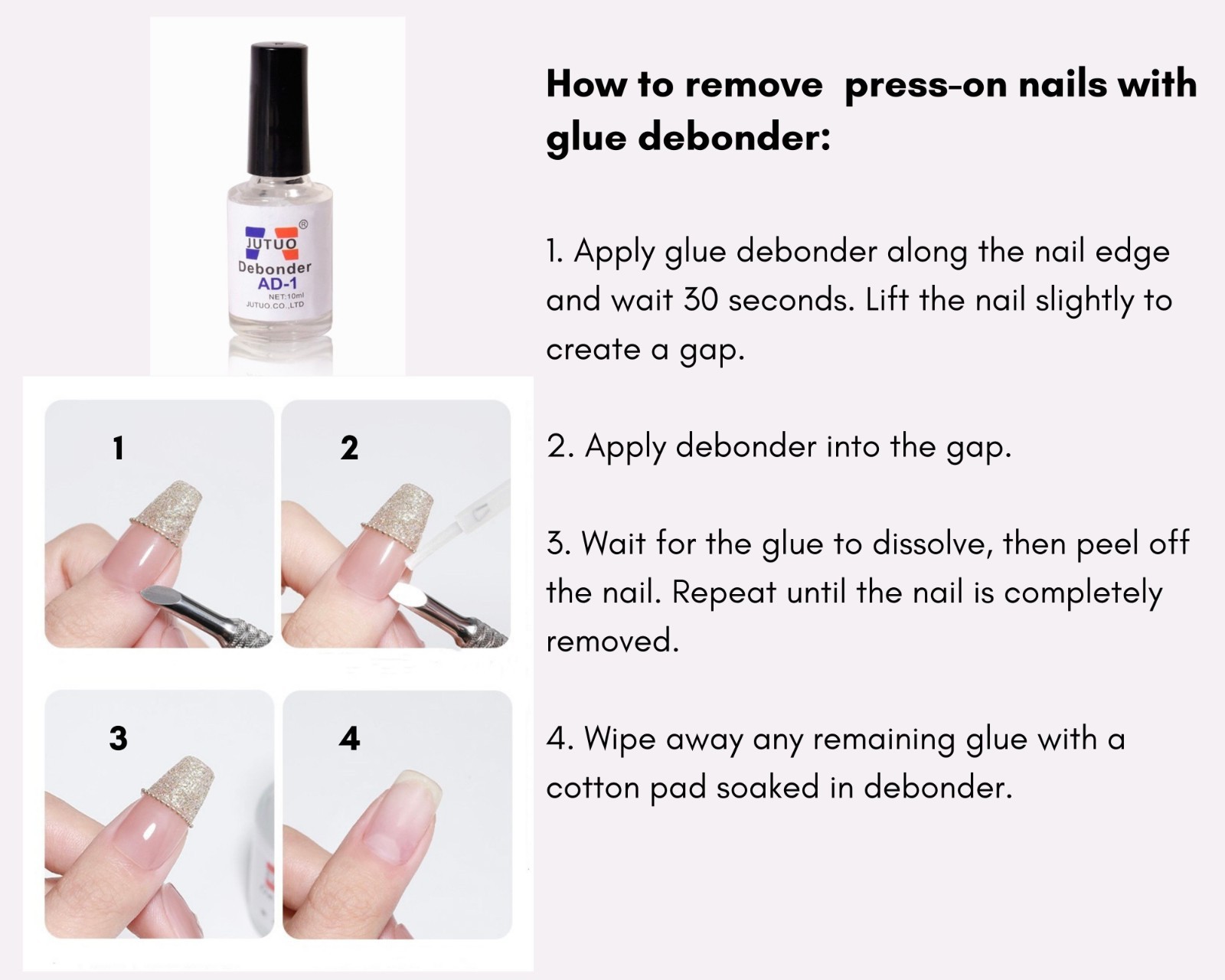 3D White & Pastel Mixed Press-On Nails / Handmade 10 pcs/ True Salon-Quality