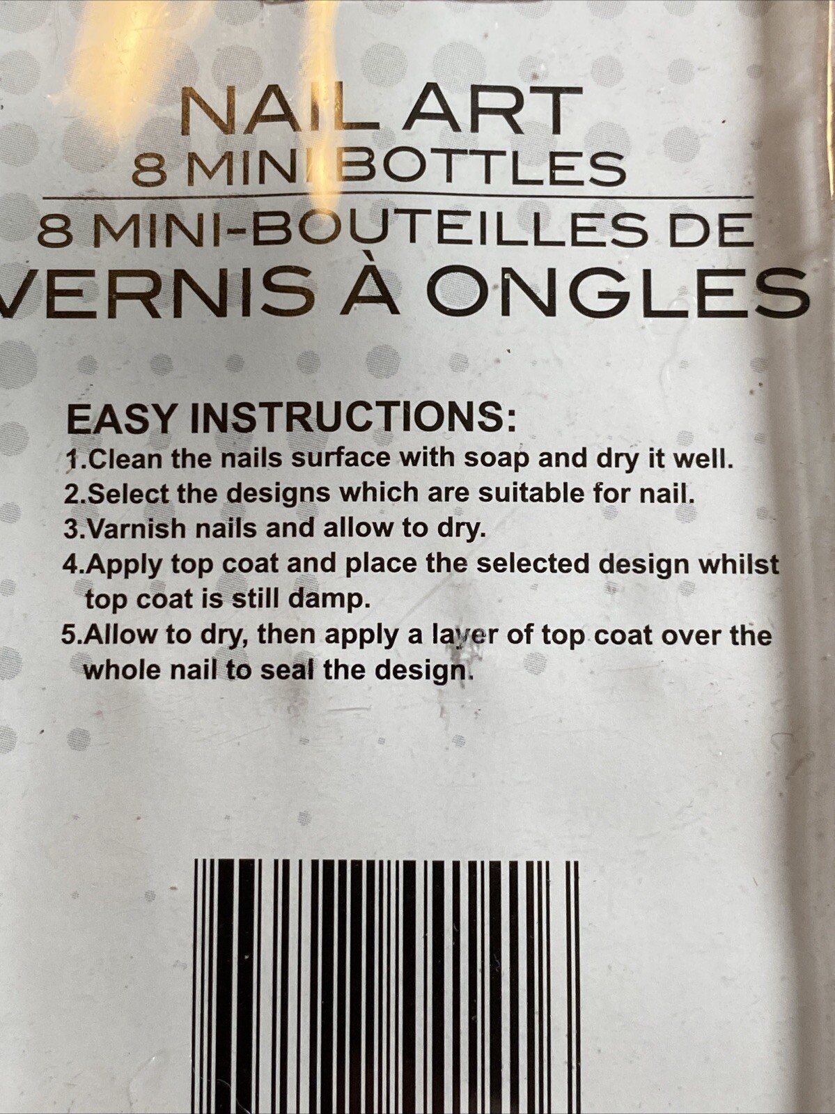 New Donna Michelle Salon Basics Nail Art 8 Mini Bottles