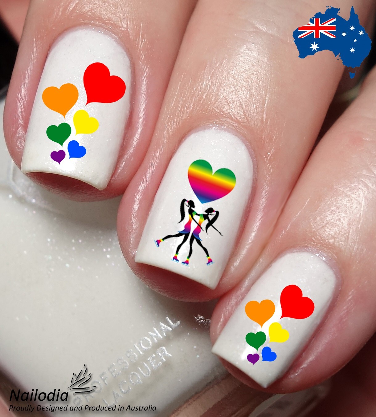 LGBT Rainbow Pride Nail Art Decal Sticker