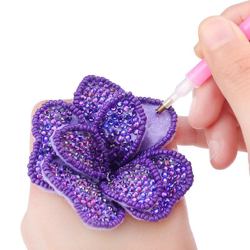 Purple Velvet Crystal Rhinestones Flatback Glass Gems for DIY Crafts Nails Decor