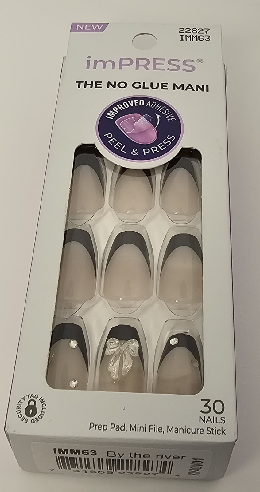 imPRESS No Glue Mani Press On Nails, “BY THE RIVER” ~ Peel & press-Medium
