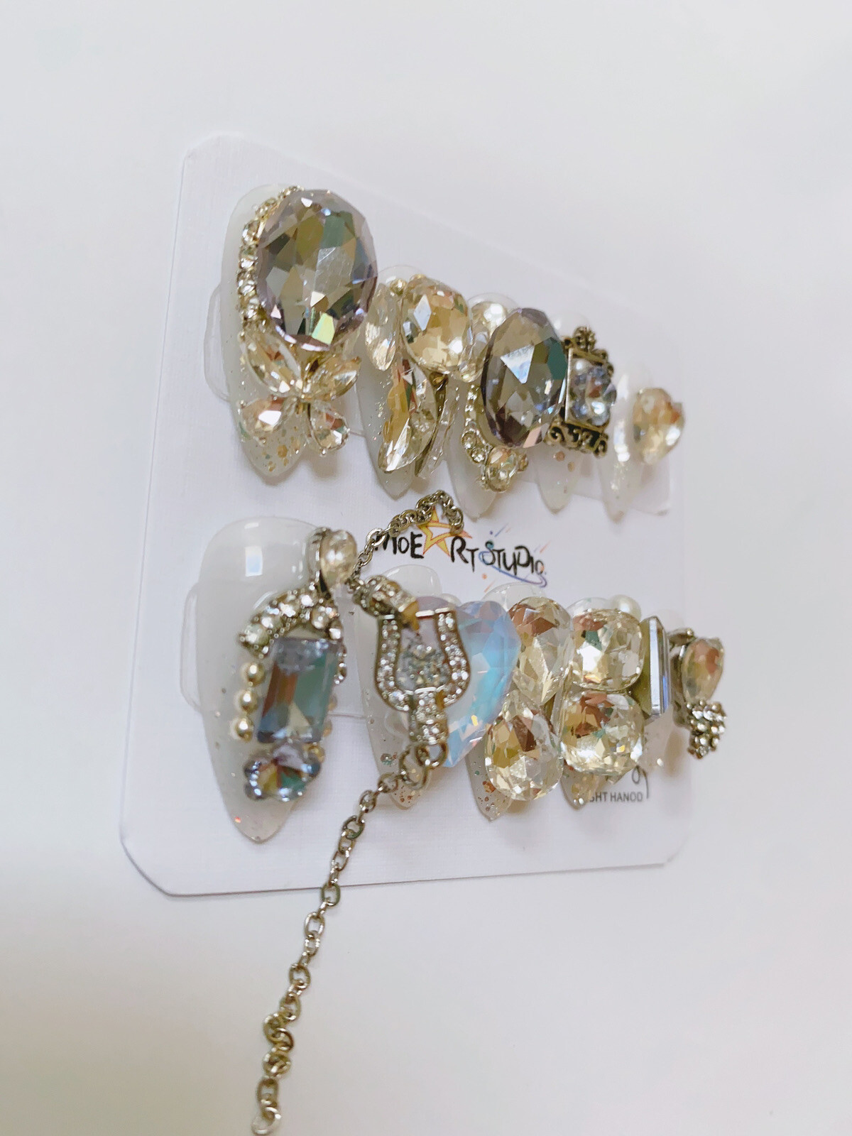 Nails Handmade press on nails 3D chain size S