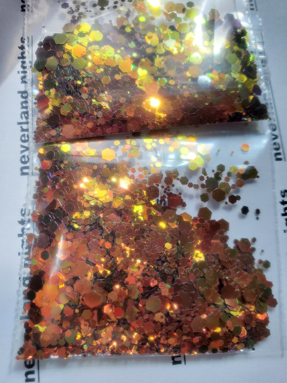 Chameleon color changing “Fall Leaves” gold yellow green glitter Holographic mix