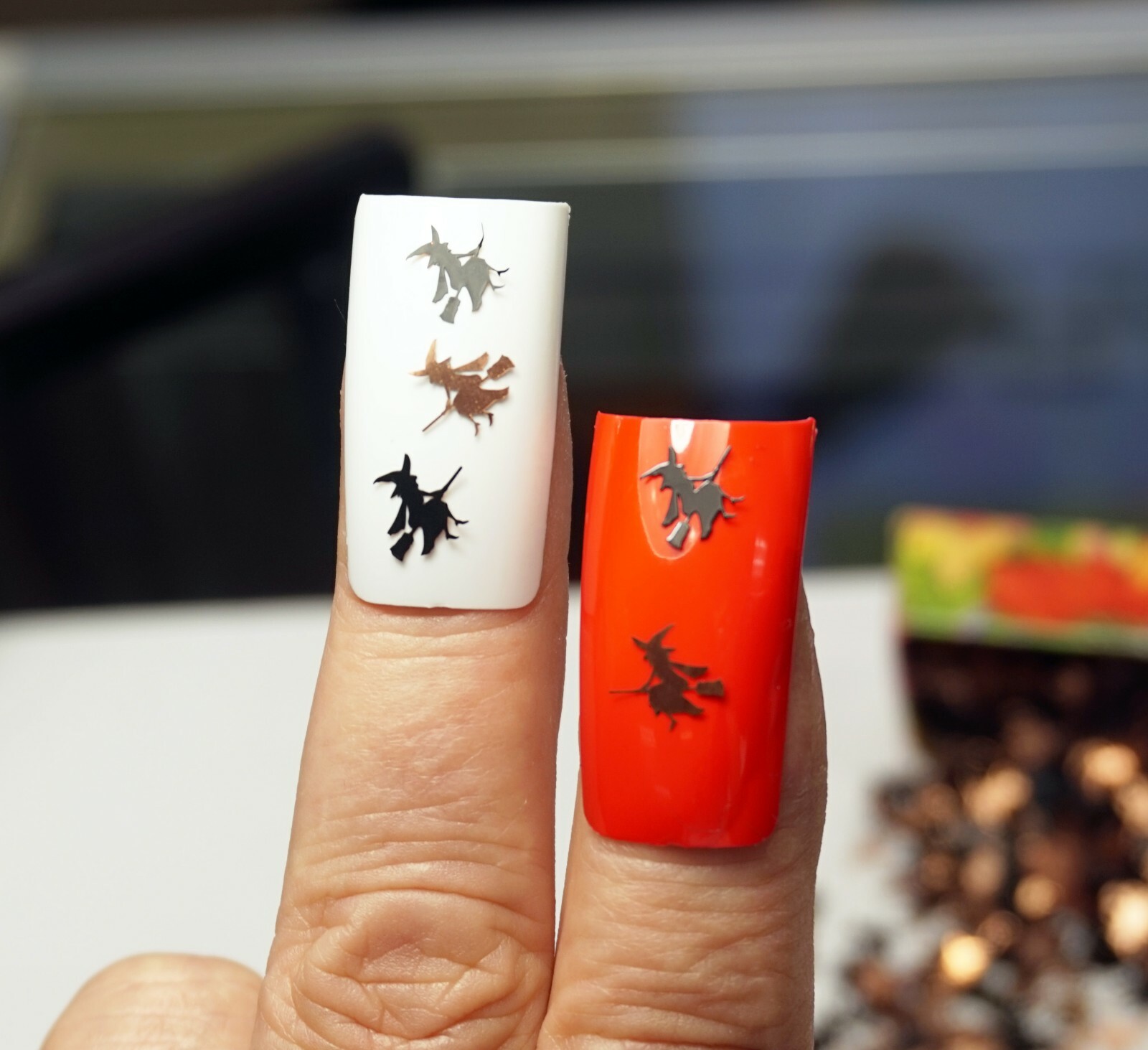 50 HALLOWEEN 3D NAIL CHARMS GOLD BLACK METAL HALLOWEEN NAIL DESIGN SMALL GIFT
