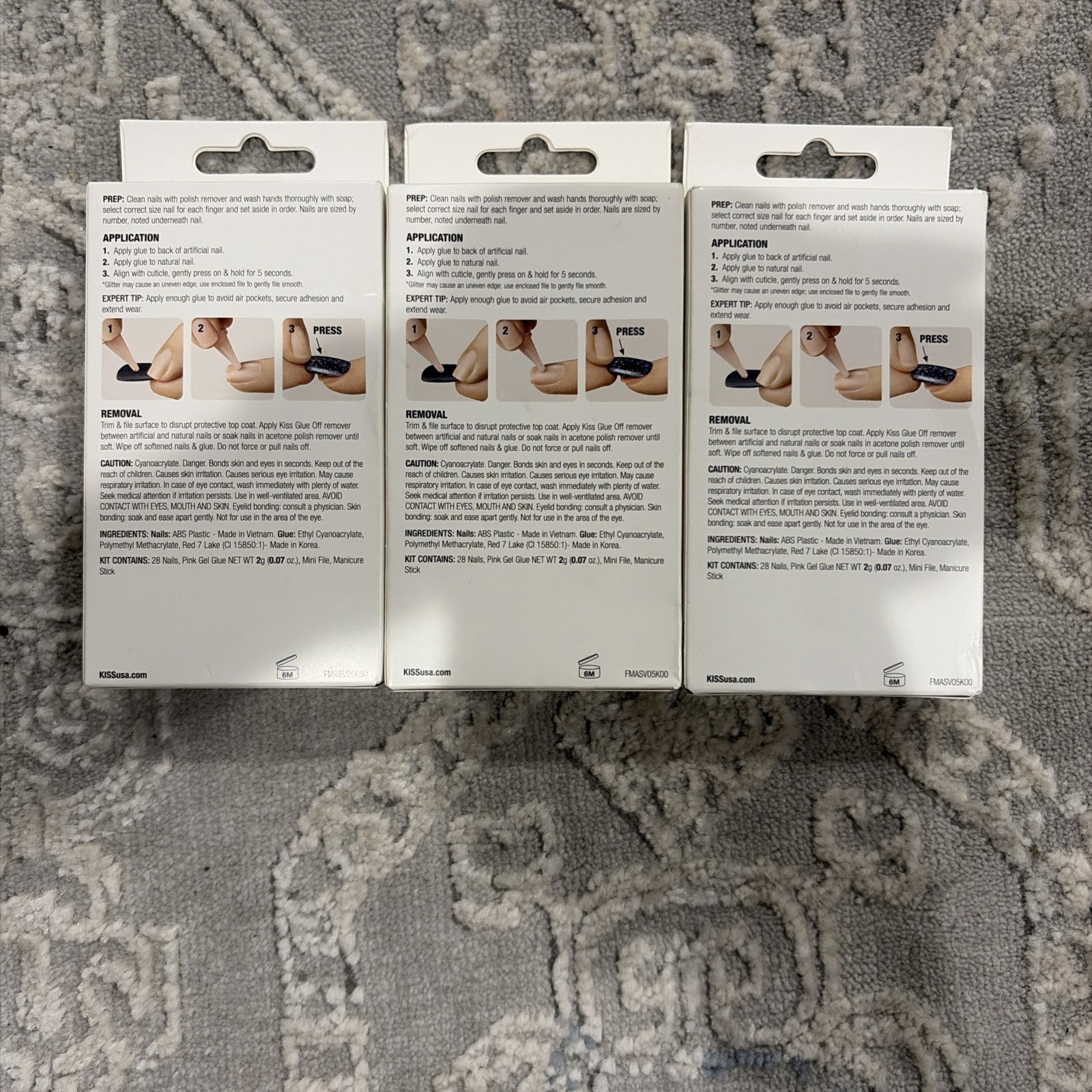 KISS Gel Fantasy NAILS Shiny Magnetic Silver 3 Packs