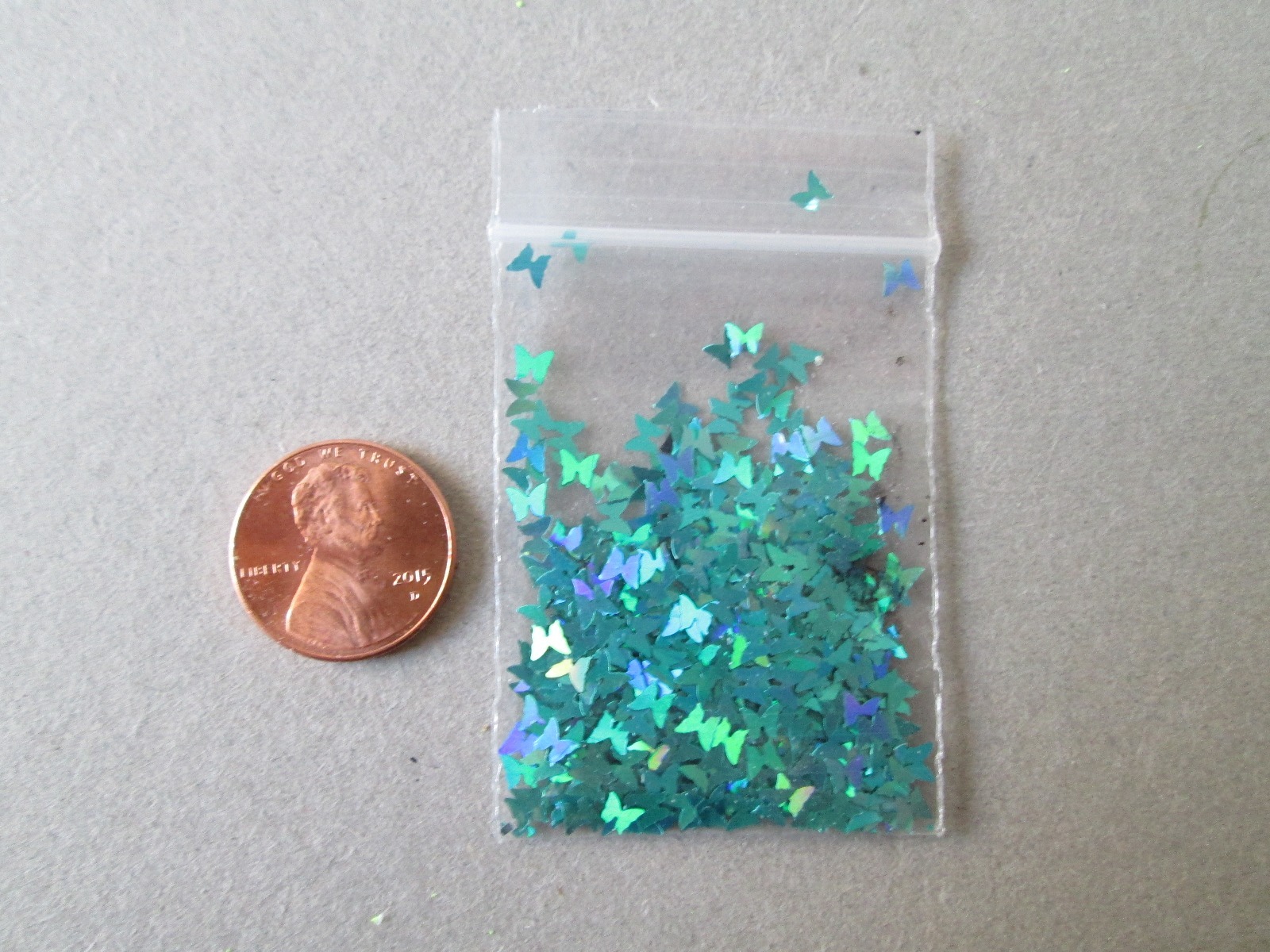 Solvent resistant Butterfly glitter teal aqua blue green 1 tsp *US seller
