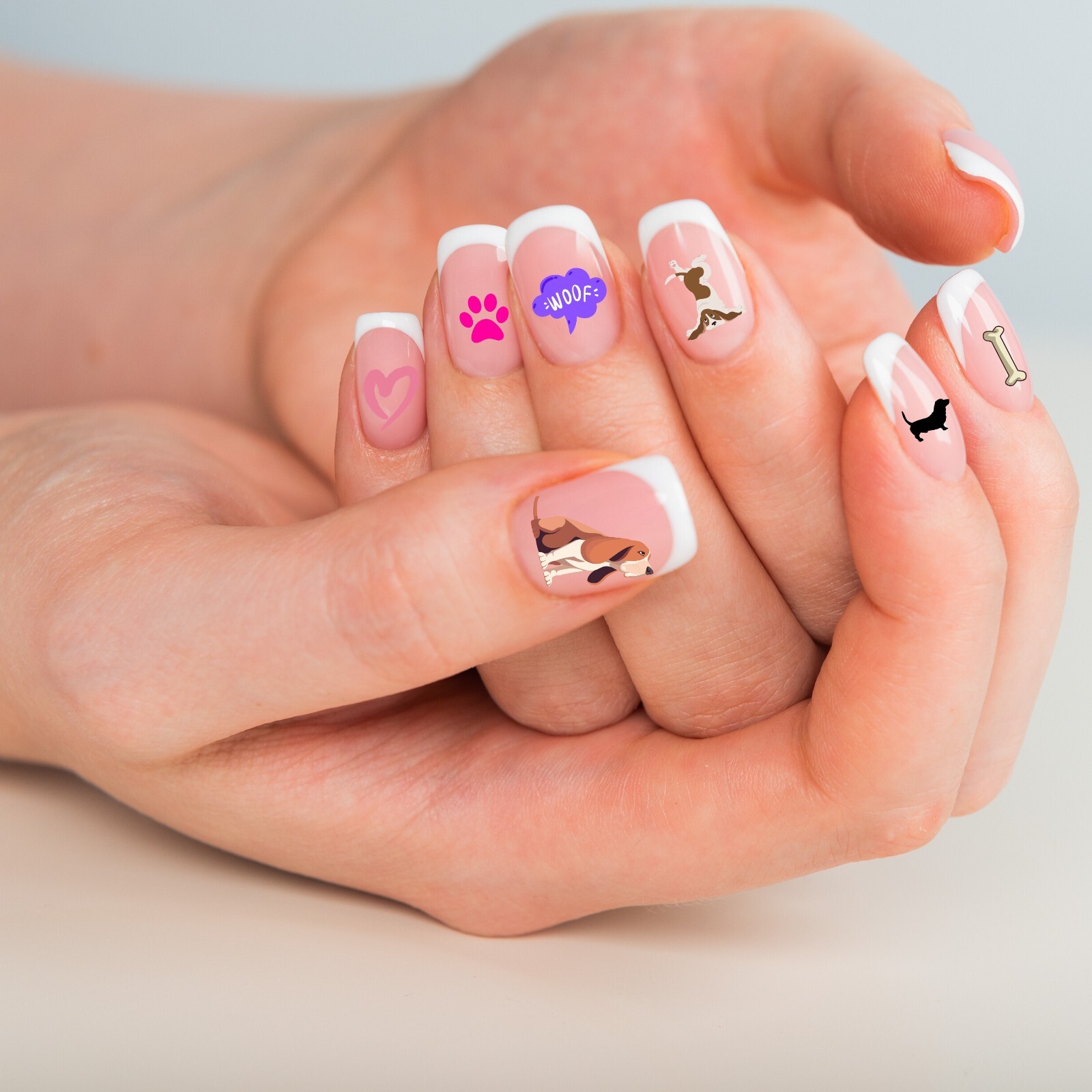 Unique Basset Hound Nail Art Decals, Nail Designs, Nail Decals, Basset Lovers