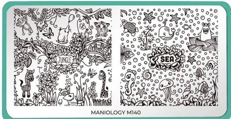 Maniology Nail Stamping Plate M140 Land and Sea