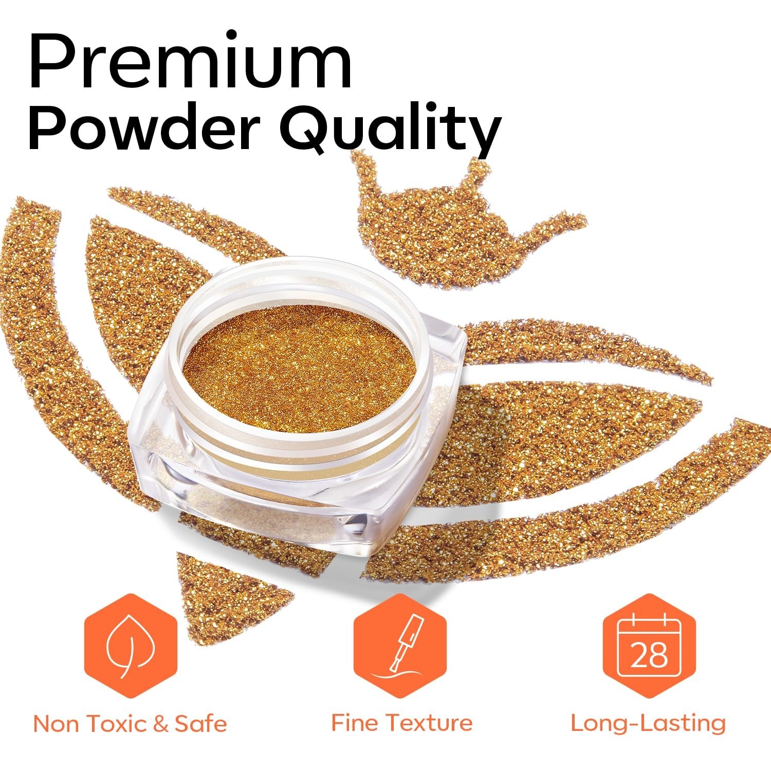 3D Nail Gel Sculpting Set – Non-Sticky Builder Gel & Chrome Powder for Home Use