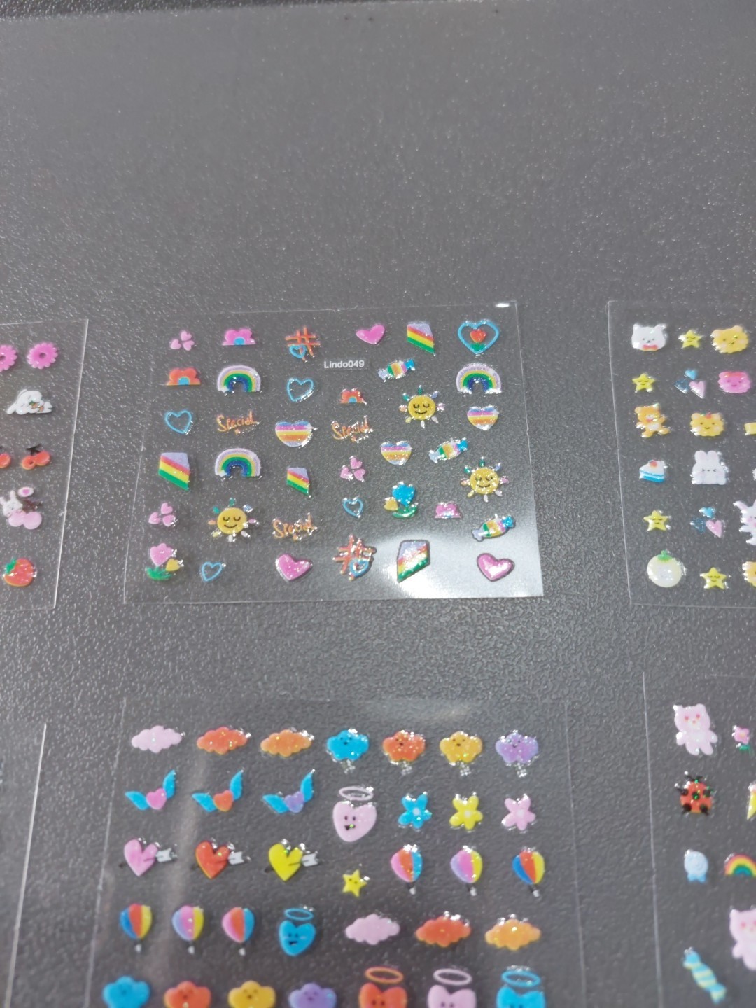 10 X Small Sheets Of Cute Nail Art Stickers (D162) New