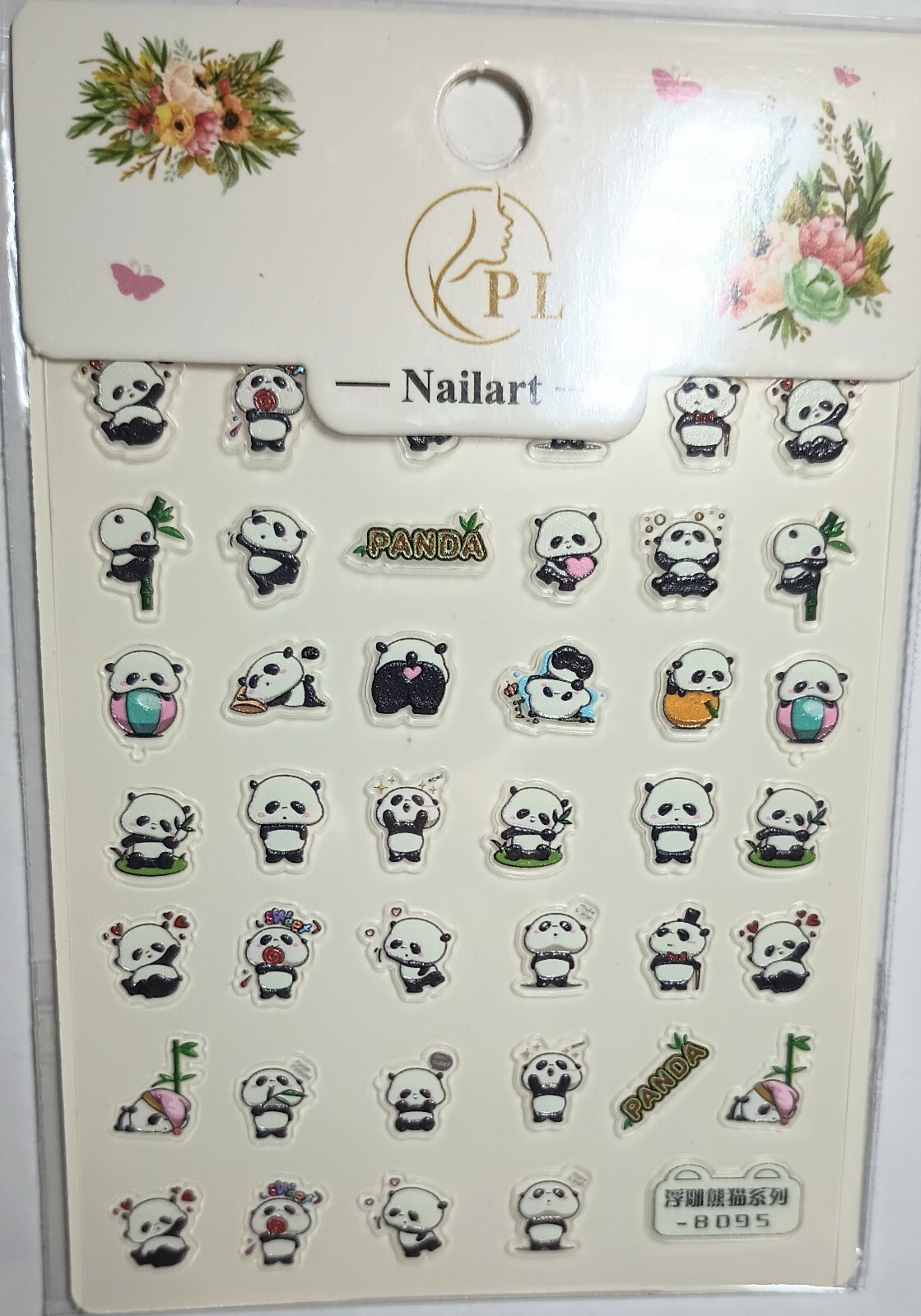 5D Embossed Art Nails Face Phone Stickers Women Girls Nail Art Decoration DIY