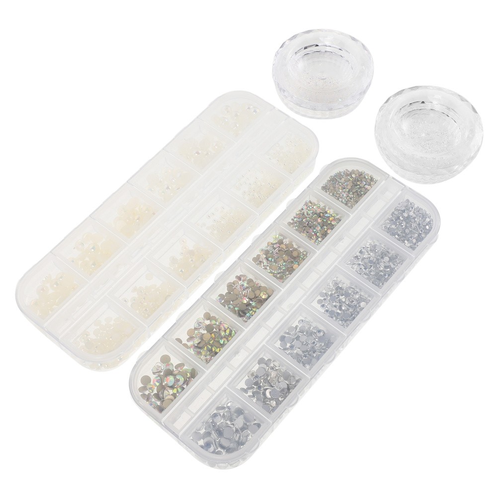 4 Boxes Nail Crystal Rhinestones Flatback Ab Gems For Crafts And Nails