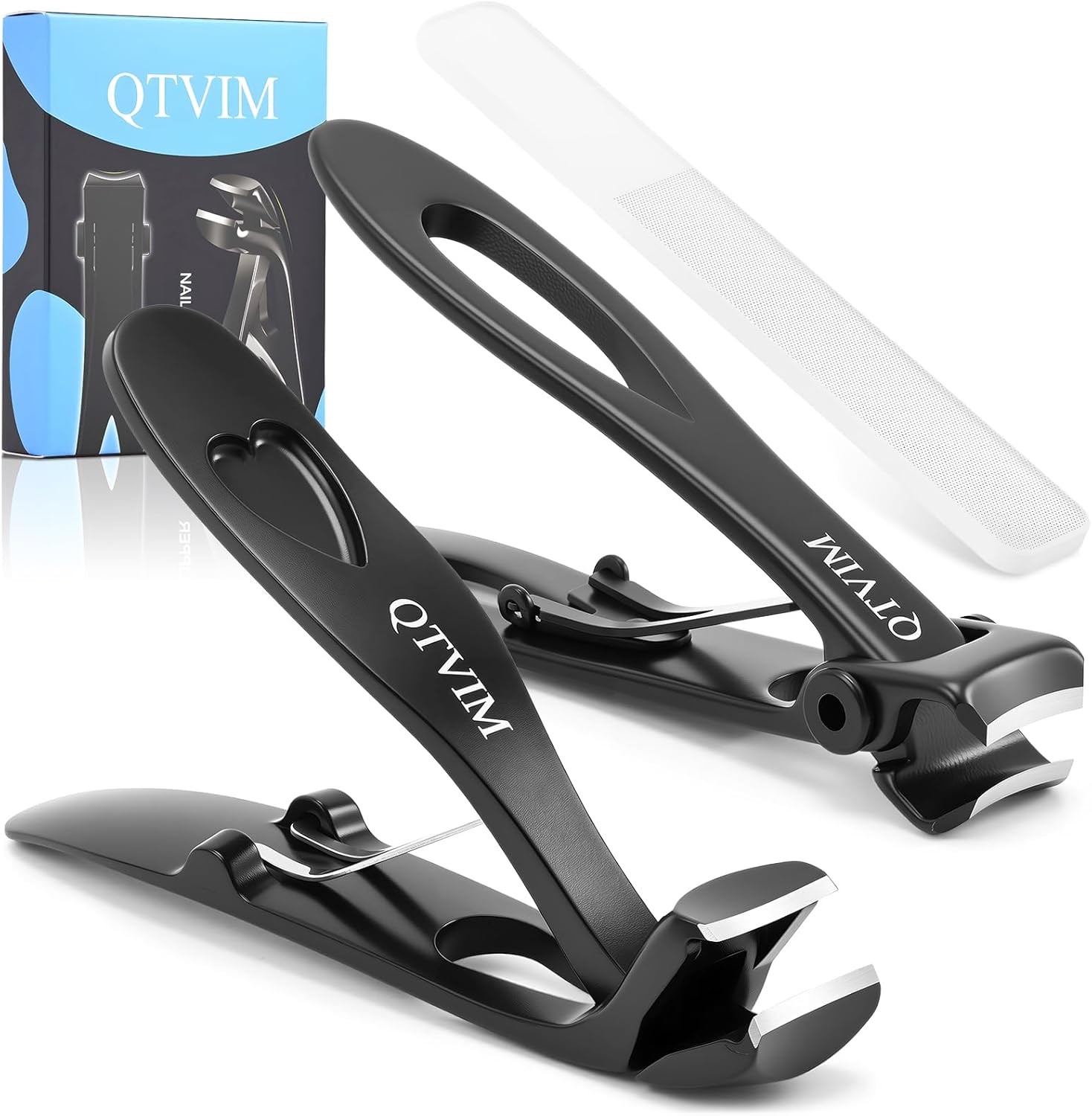 Toenail Clippers for Thi Nails for Men Seniors|3 Pa Ergonomic Long