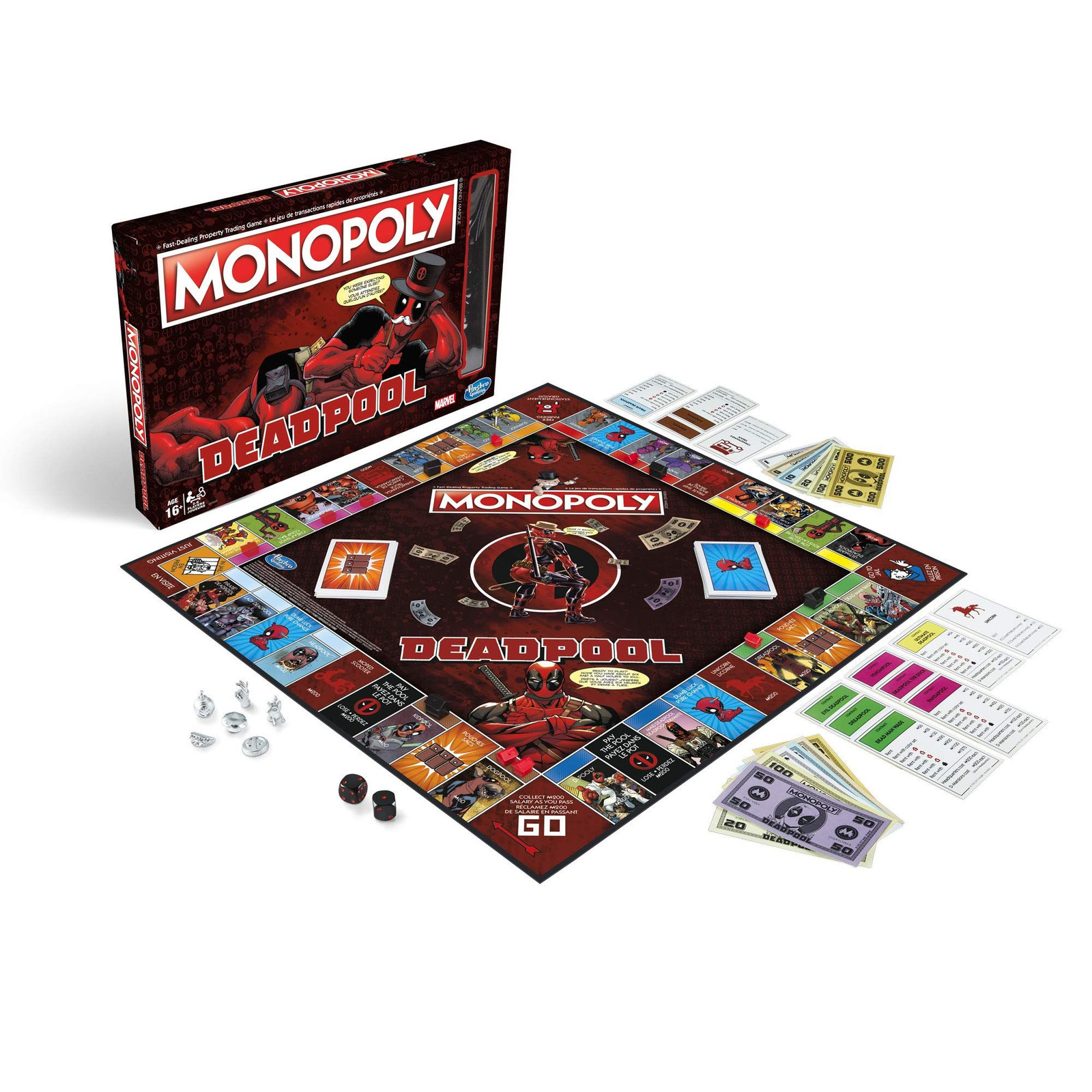 Hasbro Gaming Monopoly Game: Marvel Deadpool Edition Standard, Standard