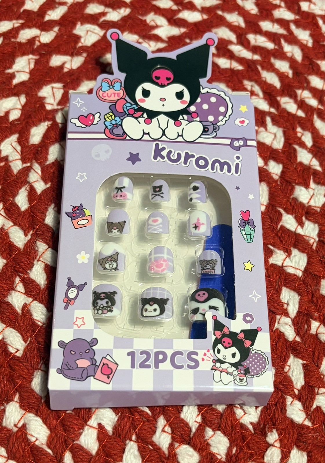 Kuromi Press On Nails Set – 12pcs Sanrio kawaii Inspired