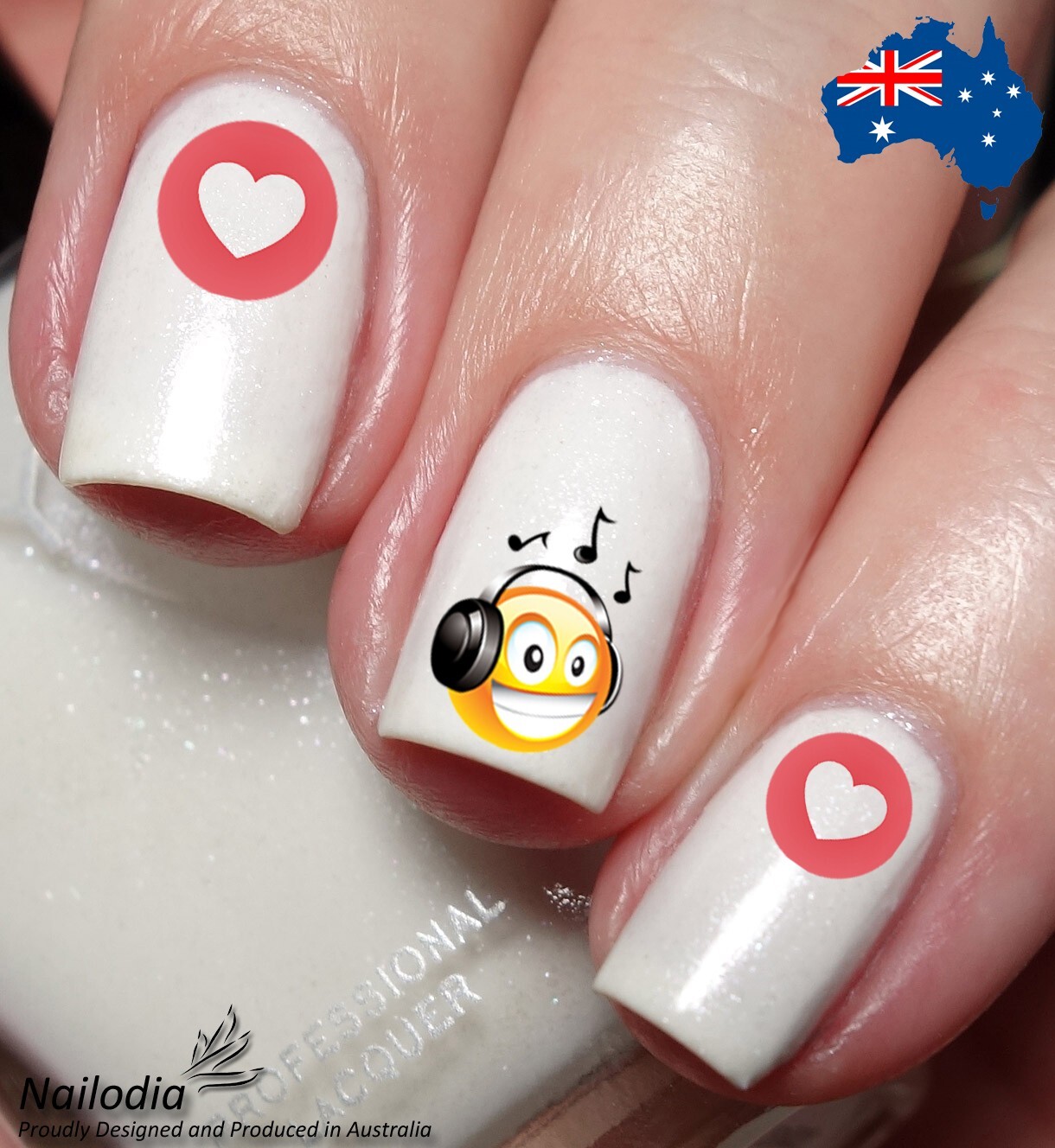 Smiley Emoji Nail Art Decal Sticker Water Transfer Slider