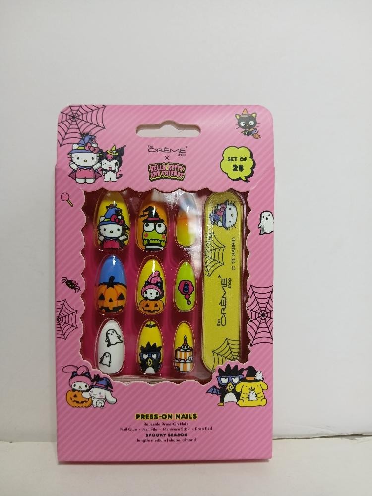 The Crème Shop x Hello Kitty Halloween Press-On Nails – Almond Shape – Reuseable