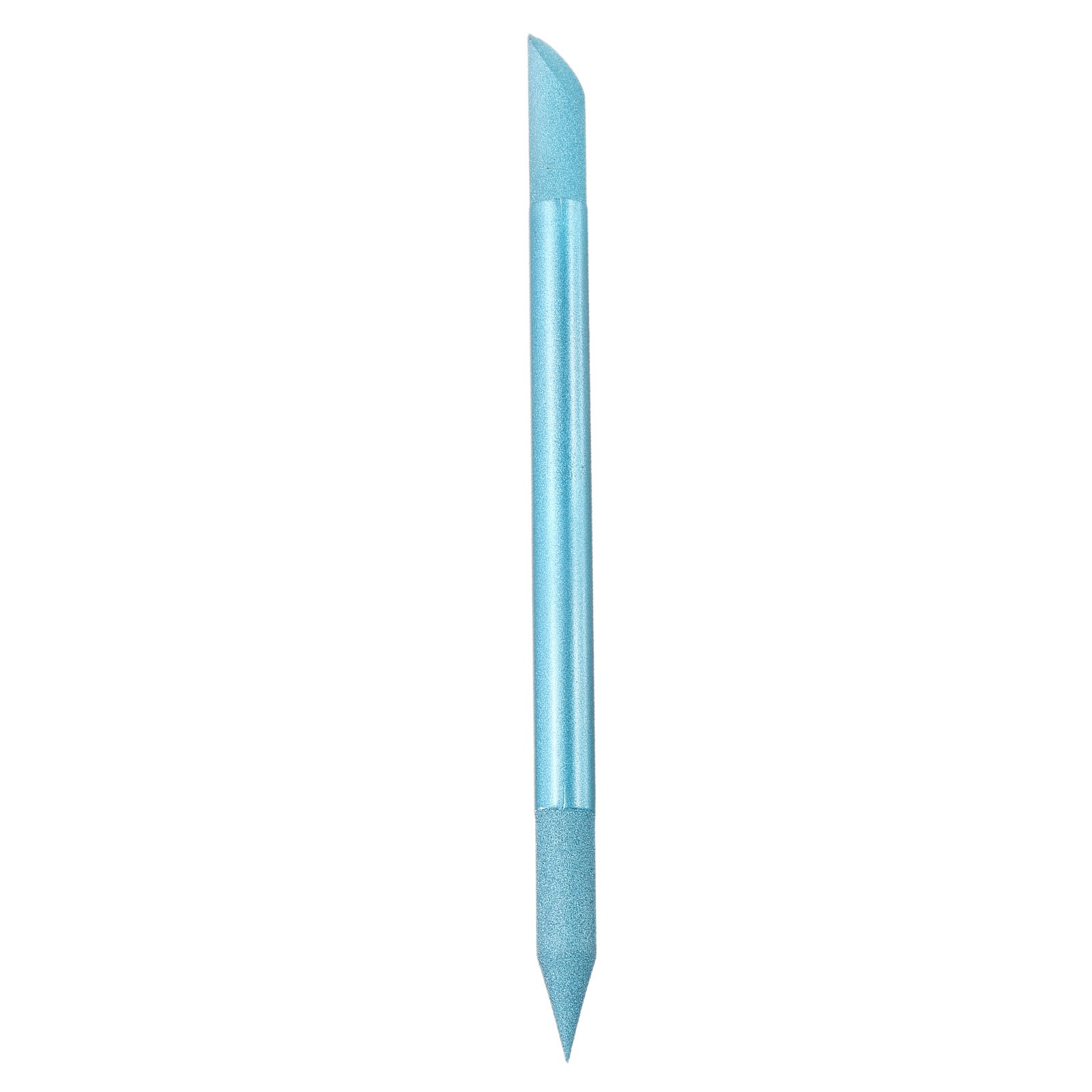 Glass Cuticle Pusher Crystal Manicure Stick for Nail Care, Gray Blue