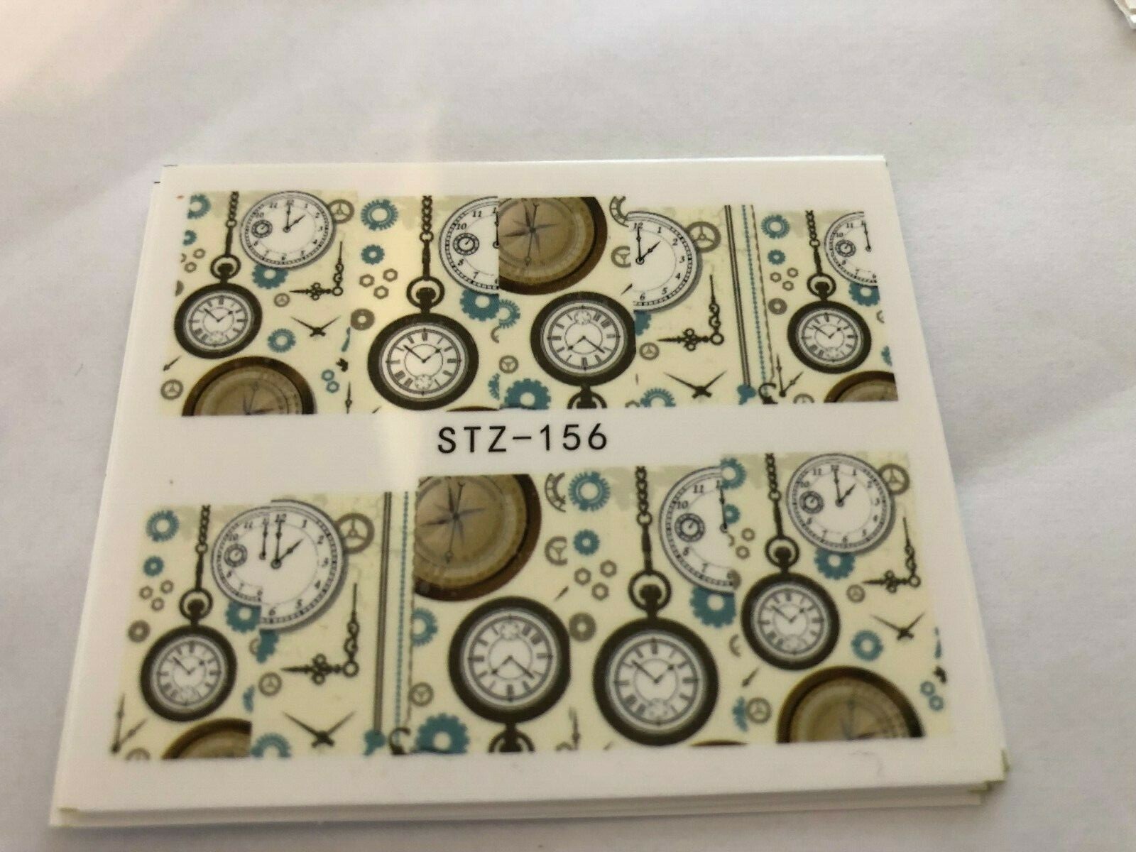 Full Wrap Water Transfers Nail Art Decals Flower Clock Leaf Bow Decoration NS11