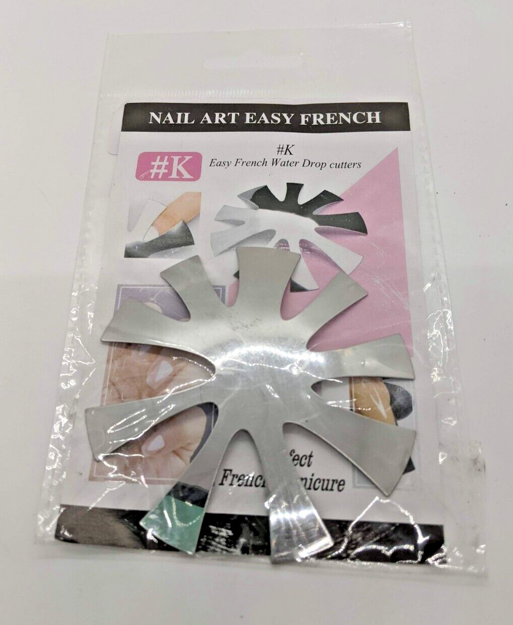Bundle Of Press On Nails And Nail Art French Water Drop Cutter (Multicolor/Purpl