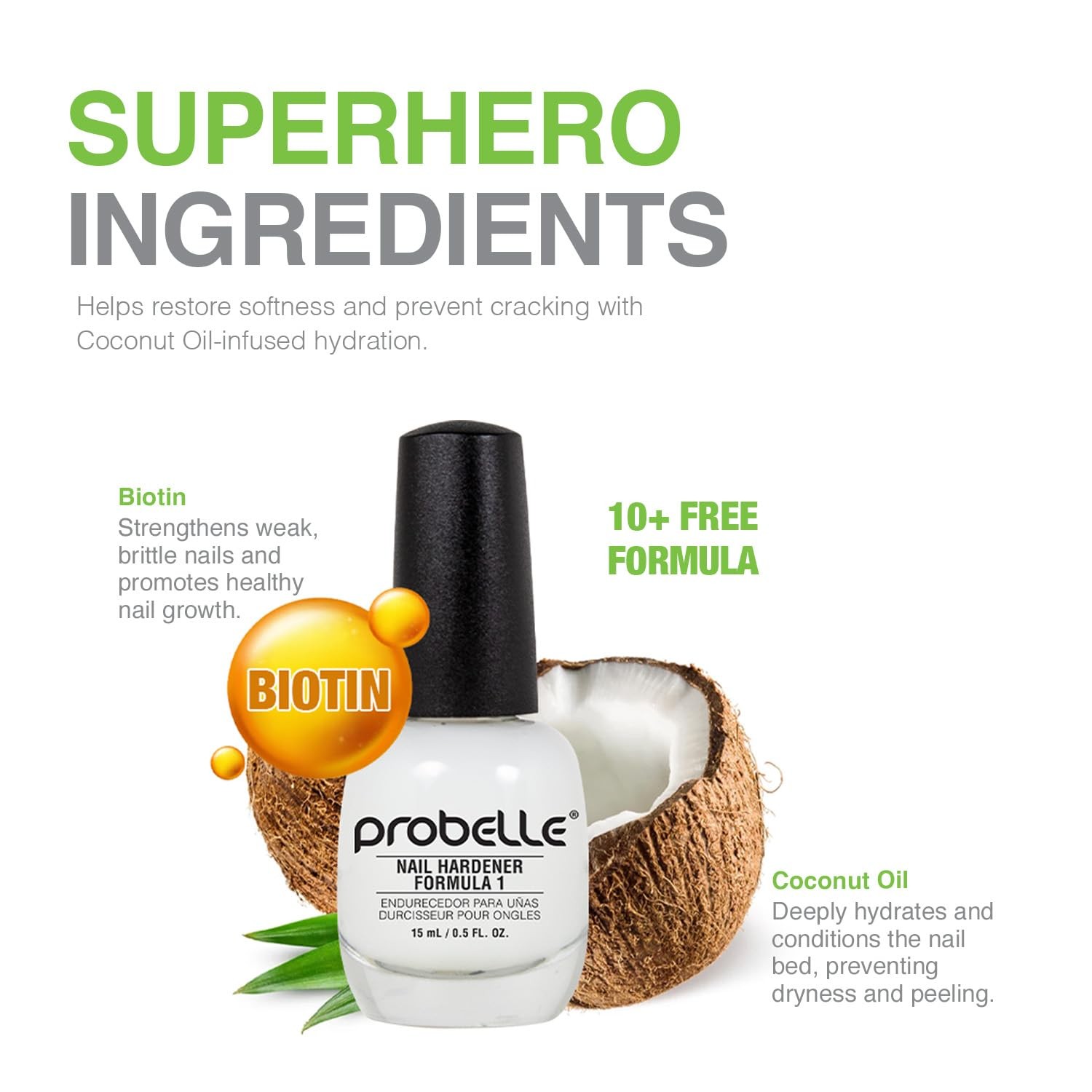 Probelle Nail Hardener Formula 1 – Repair 0.5 Fl Oz (Pack of 1), 1