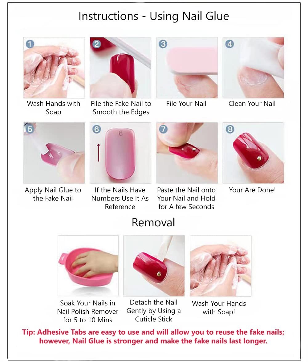 Secret Lives Reusable Press On Nails Translucent Nude Peach 24 Nails