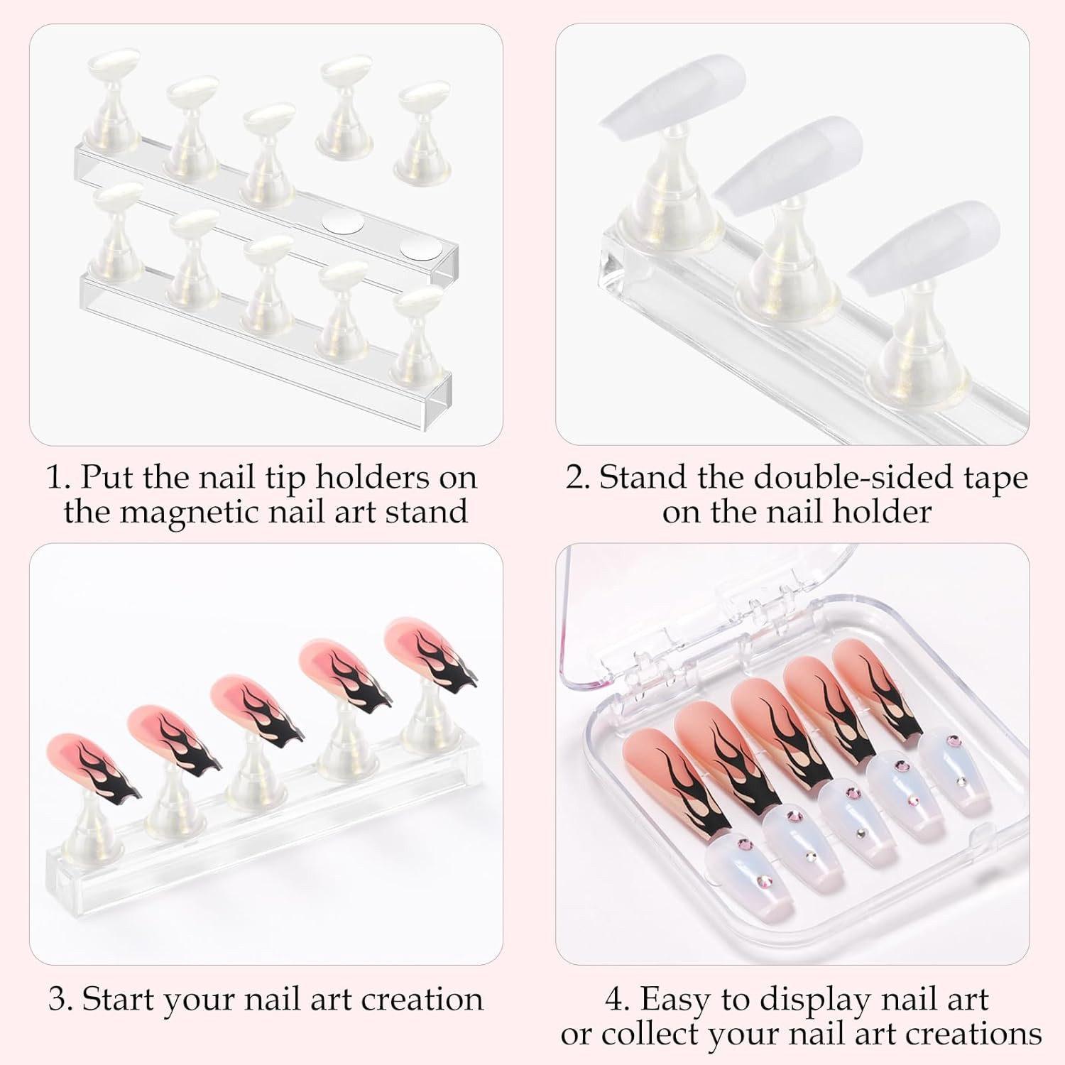 Nail Stand Acrylic Nail Art Display Stand Practice Nail Holder for Painting Nail