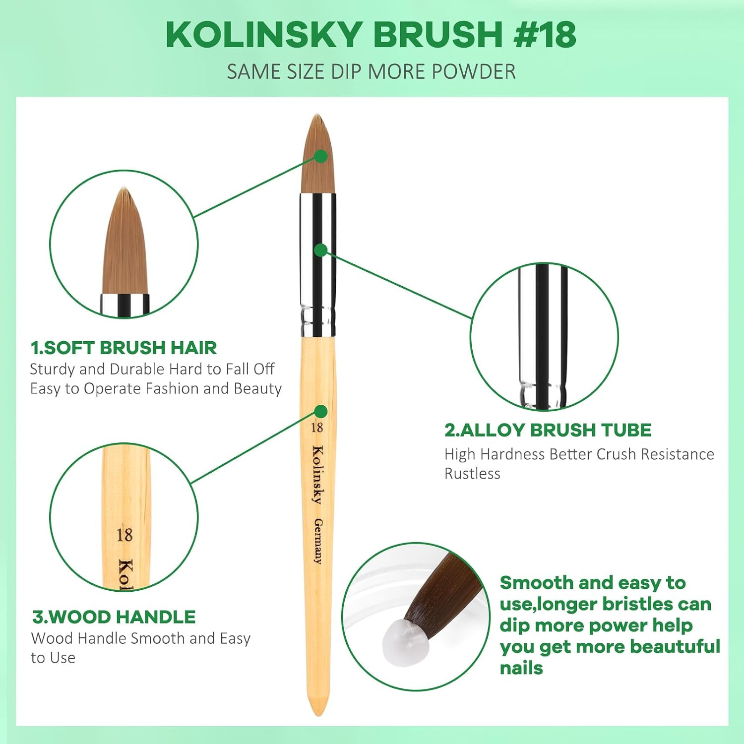 Acrylic Nail Kit Acrylic Powder and Liquid Set with Kolinsky Nail Brush, Lamp (N