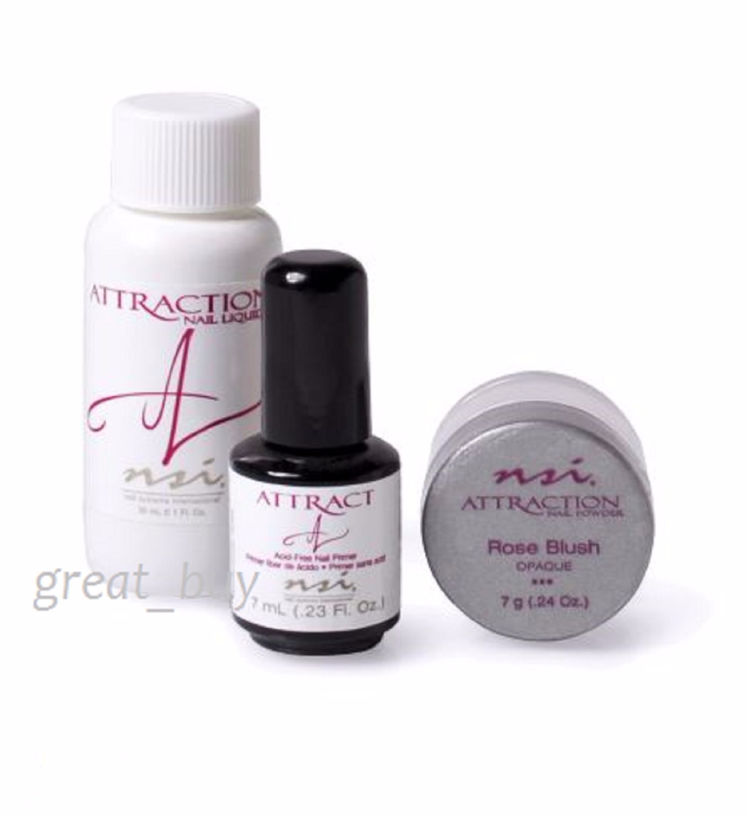 NSI Attraction Nail Acrylic System – Made in USA -Trial Kit !!!.