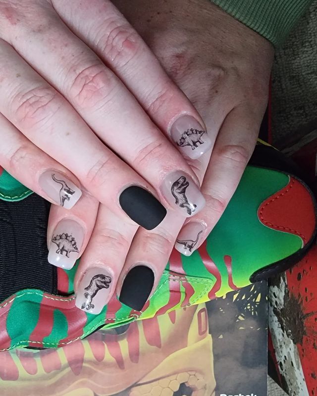 Dinosaur T-Rex Nail Art Decal Sticker Water Transfer Slider – Jurassic Theme