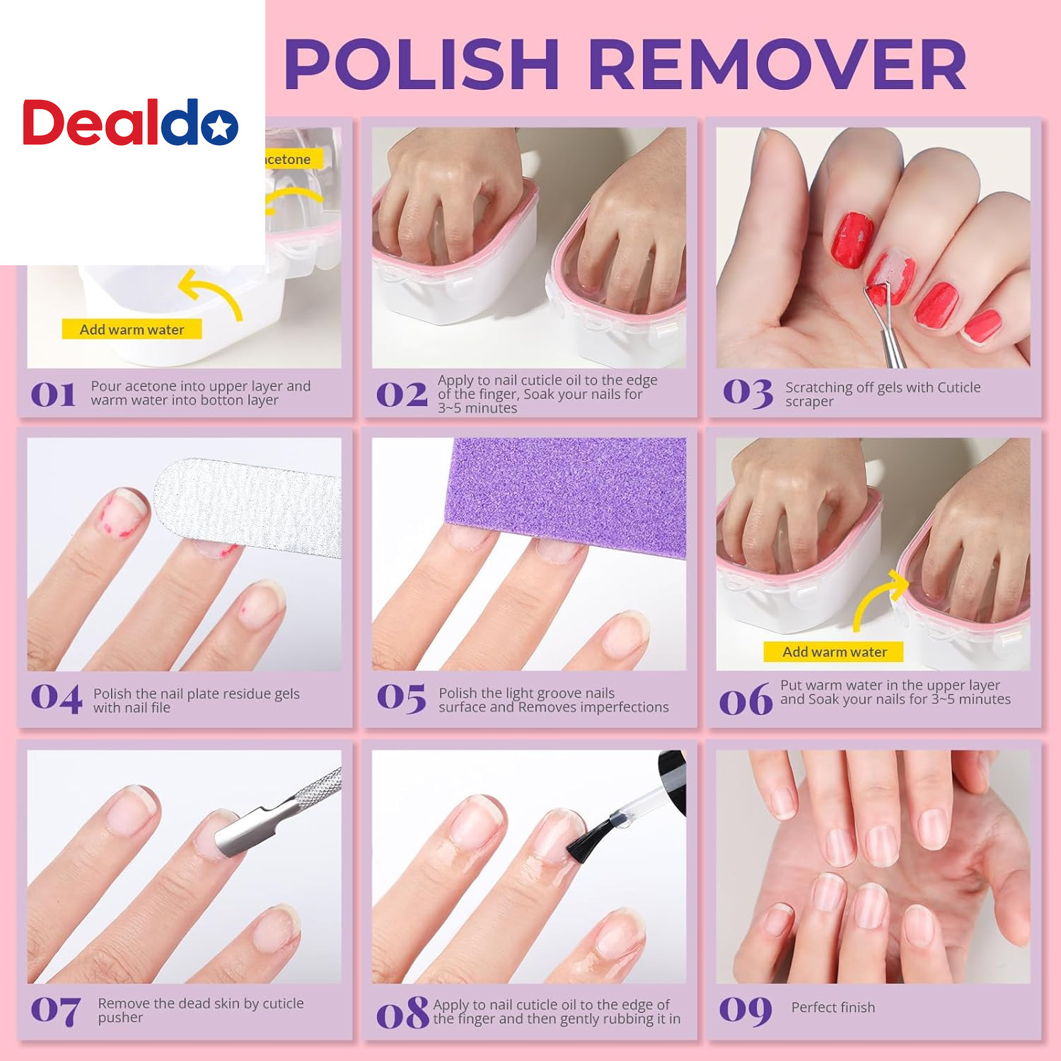 10Pcs Nail Soaking Bowl Kit 2 Soak off Bowl Nail Soaking Bowl Acetone Proof Soak