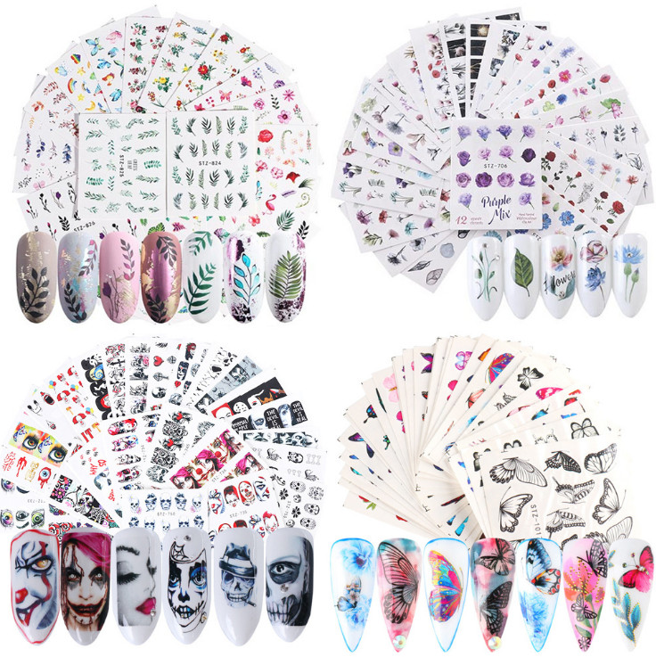 Nail Stickers Art Decal DIY Design Waterproof 3D Butterfly Heart Letters US NS7