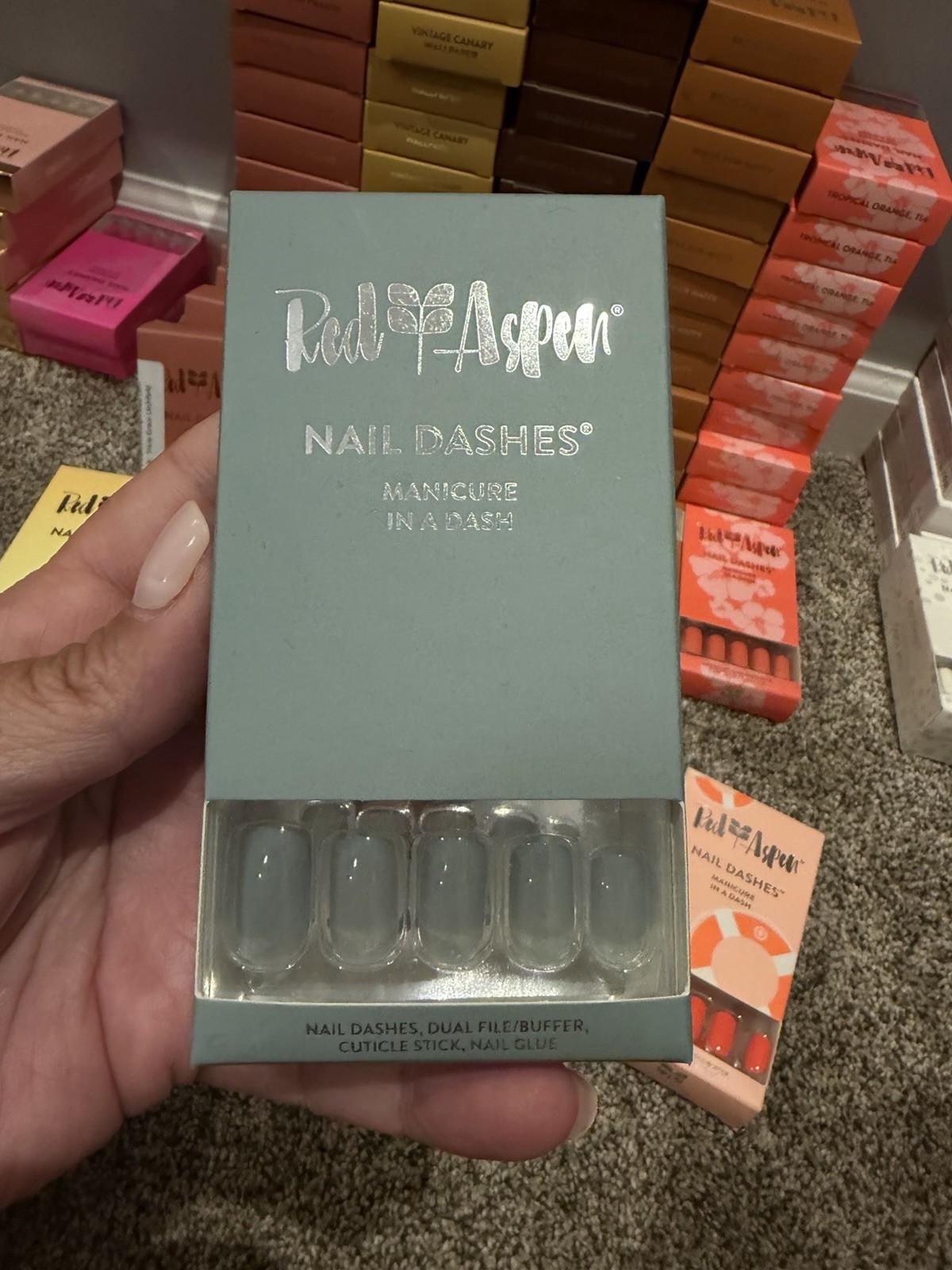 Red Aspen Nail Dashes