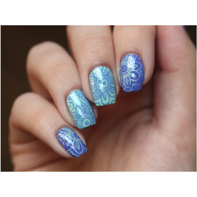 Chic Flower Theme Nail Art Stamping Manicure DIY Template Image Plate BP L014