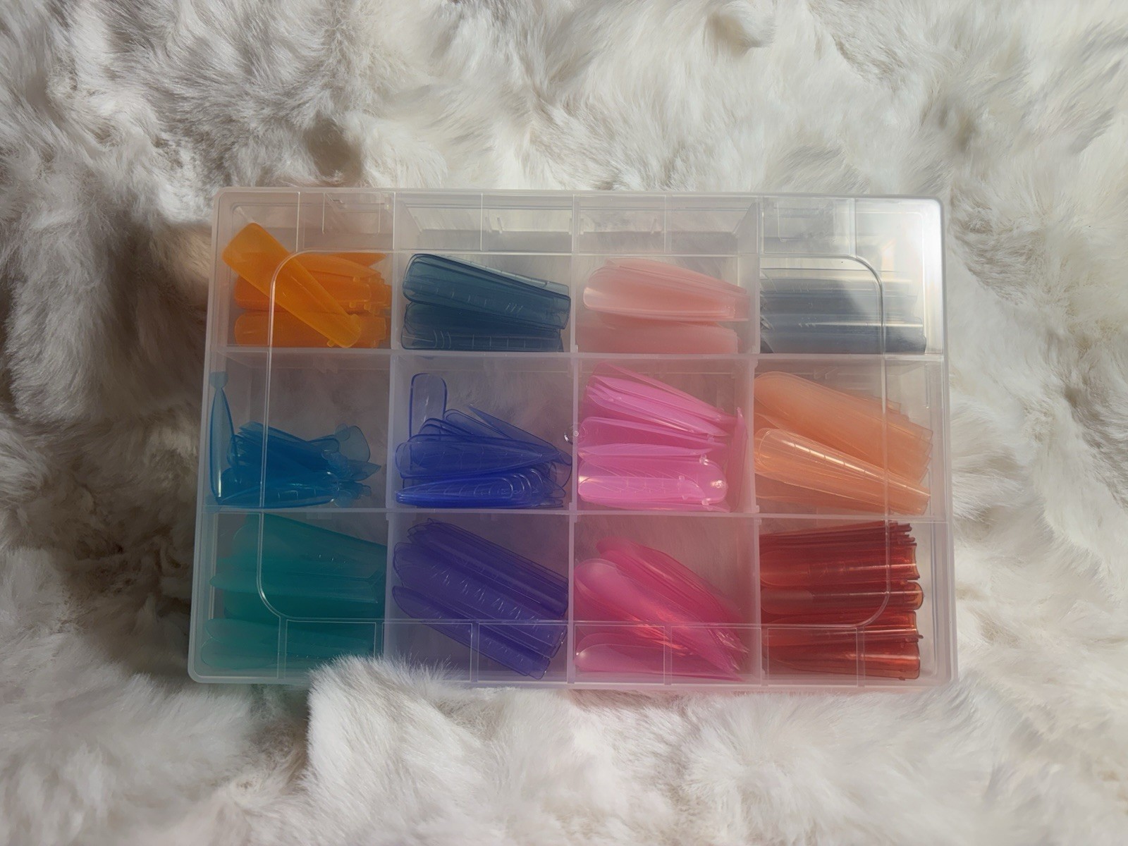 Believe Beauty WEIYI Artificial Nail Tips Set Coffin Square Multicolor French 3D