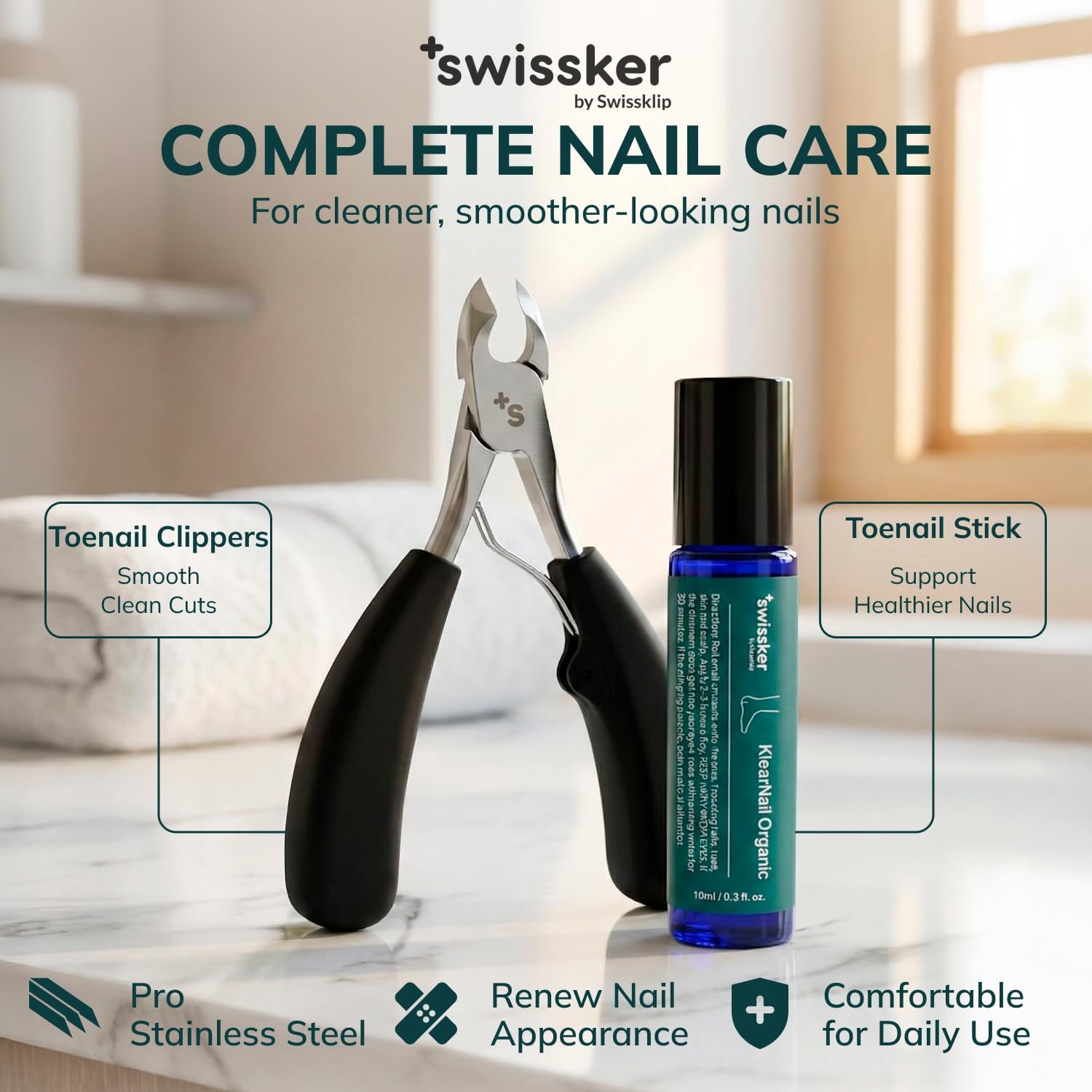 Swissklip KlearNail Toenail Stick | Medi-Care Treatment 0.3 Fl Oz (Pack of 1)