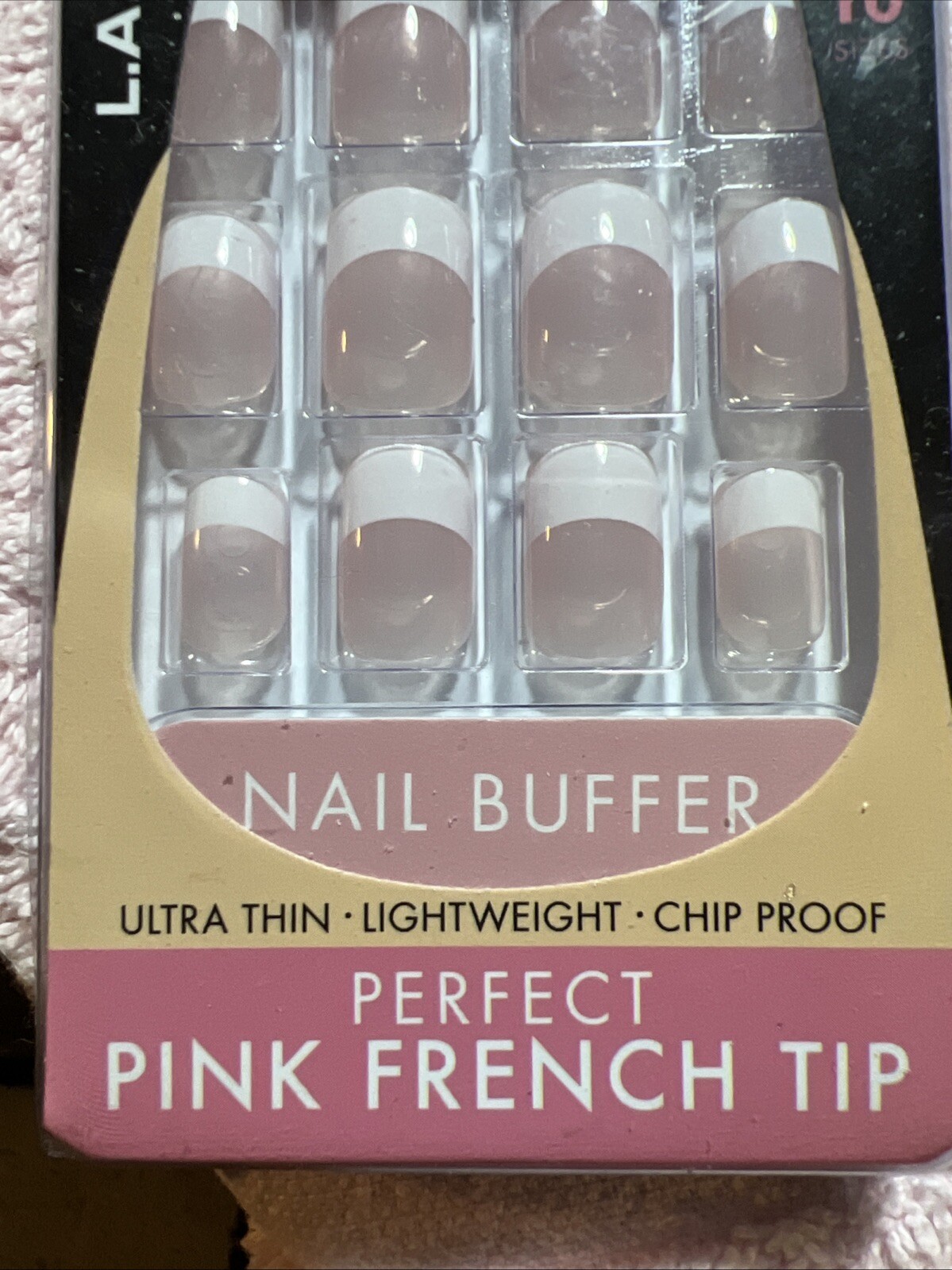 LA Colors Nail tips Mauvey Half Moon ultra thin CNT102 Active Length