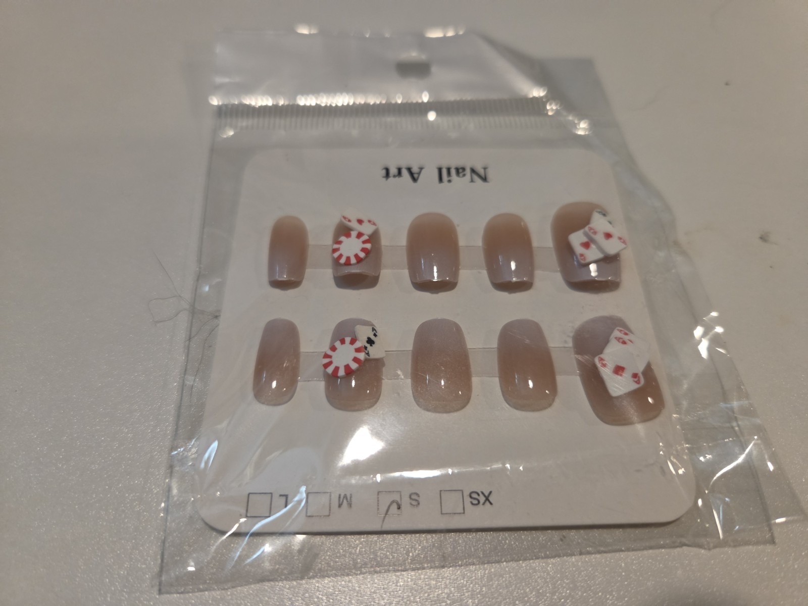Christmas Press-On Nails 3D Multicolor Short Square Full Cover Pre-Designed