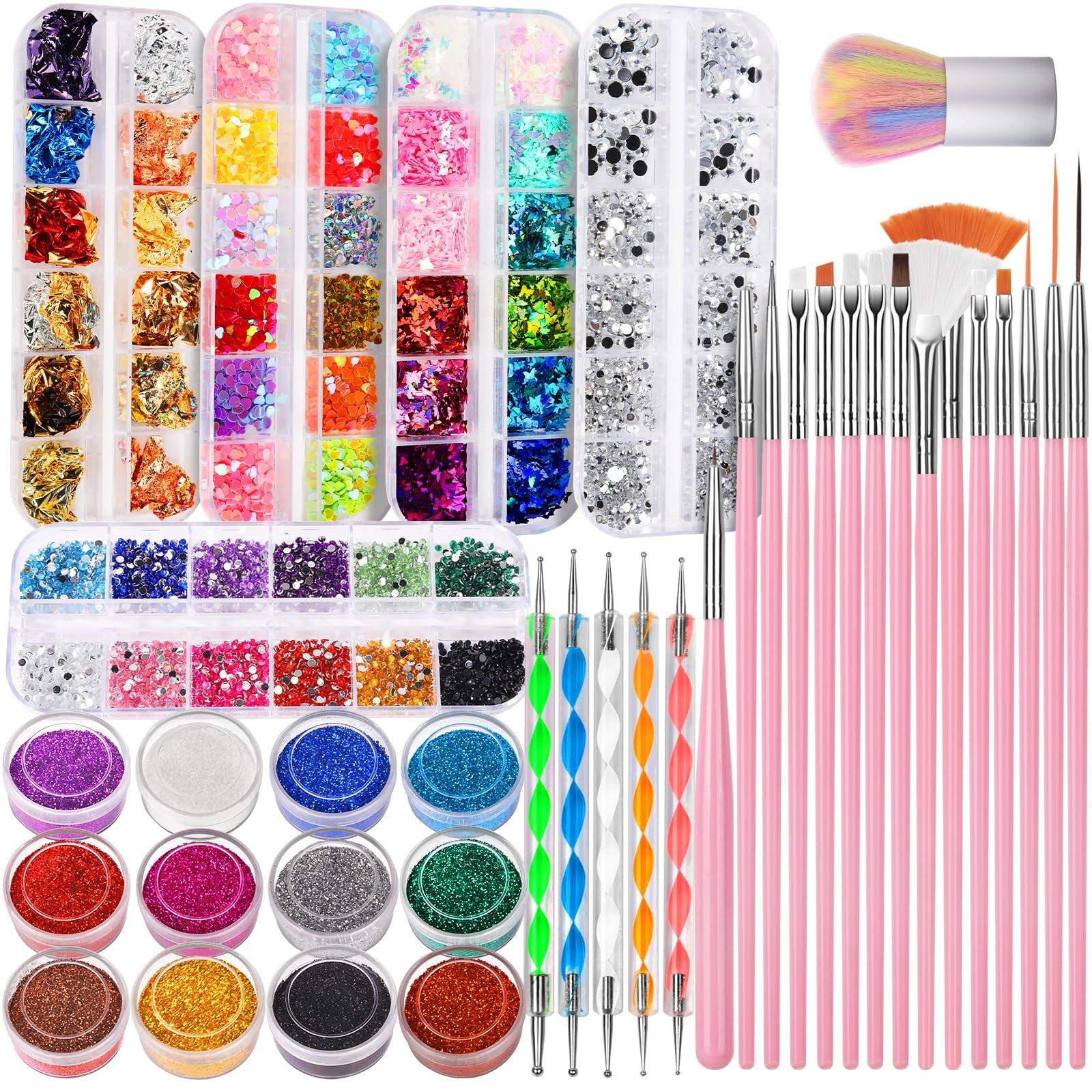 Nail Art Kit, Nail Art Brushes Set, Nail Design Kit Dotting Tools, F…