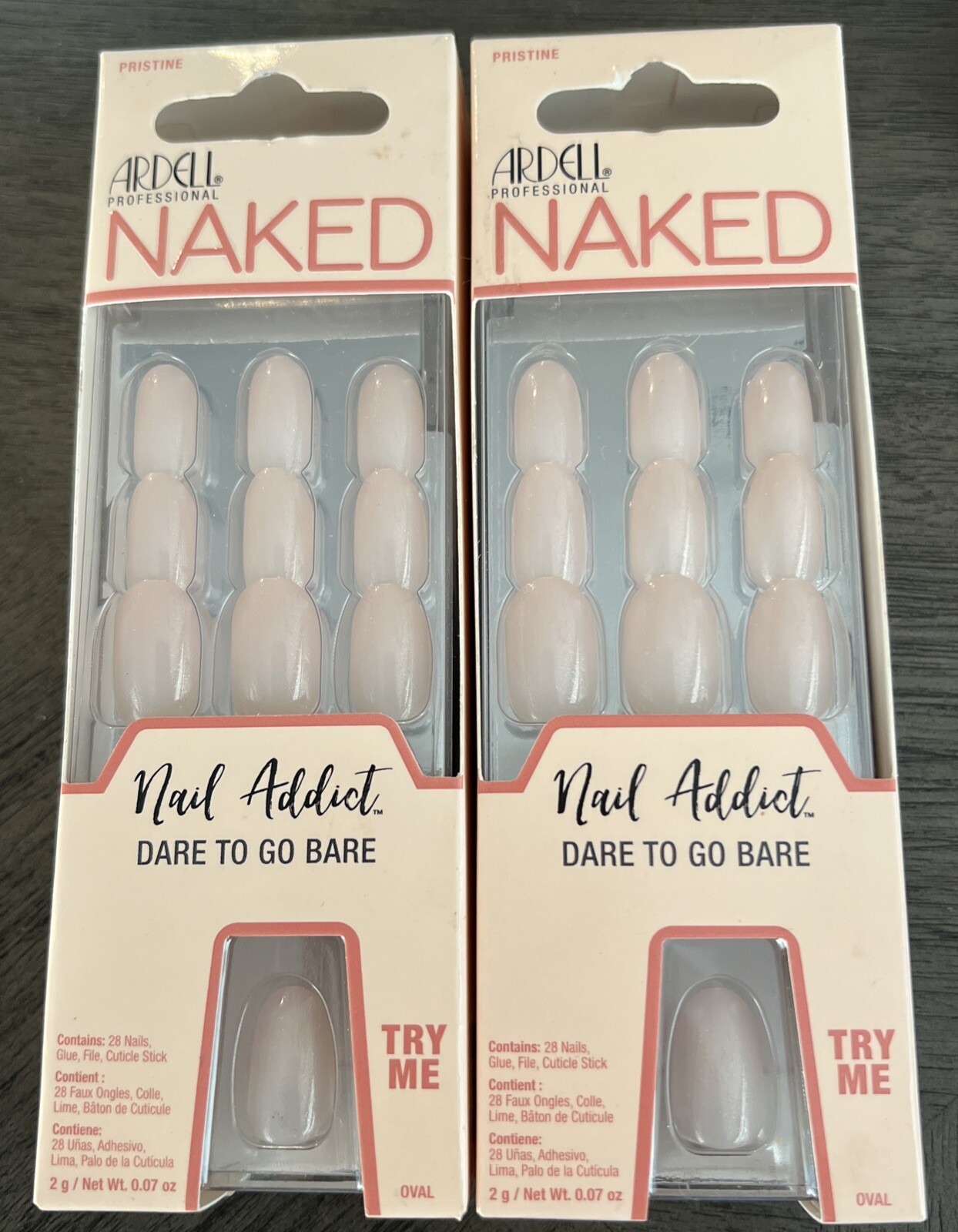2~Ardell Professional/Naked Dare To Go Bare Nails~ 28 Nails Per Pack~’Pristine’