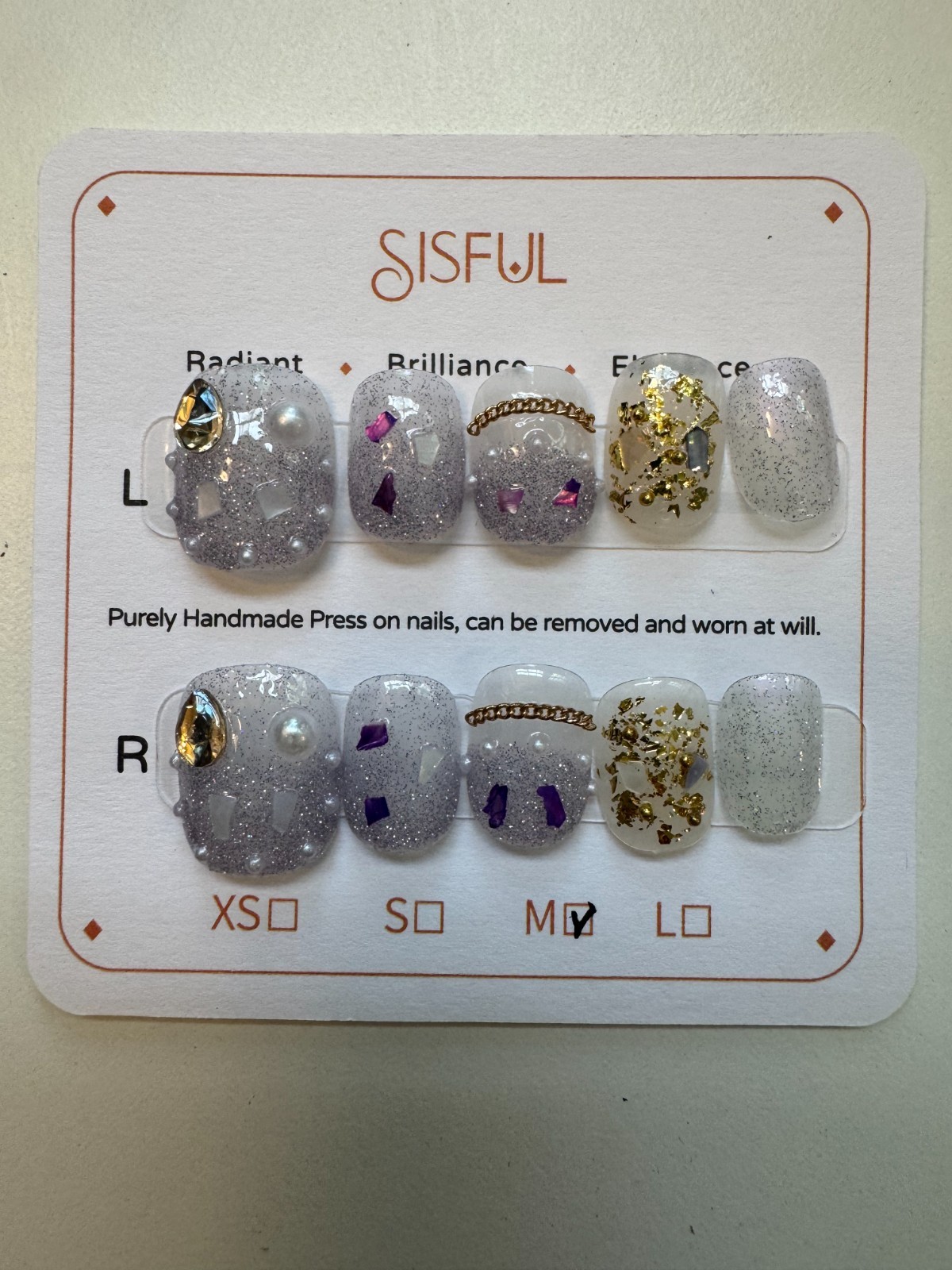 Sisful Stardust Whisper Glitter Press-On Nails